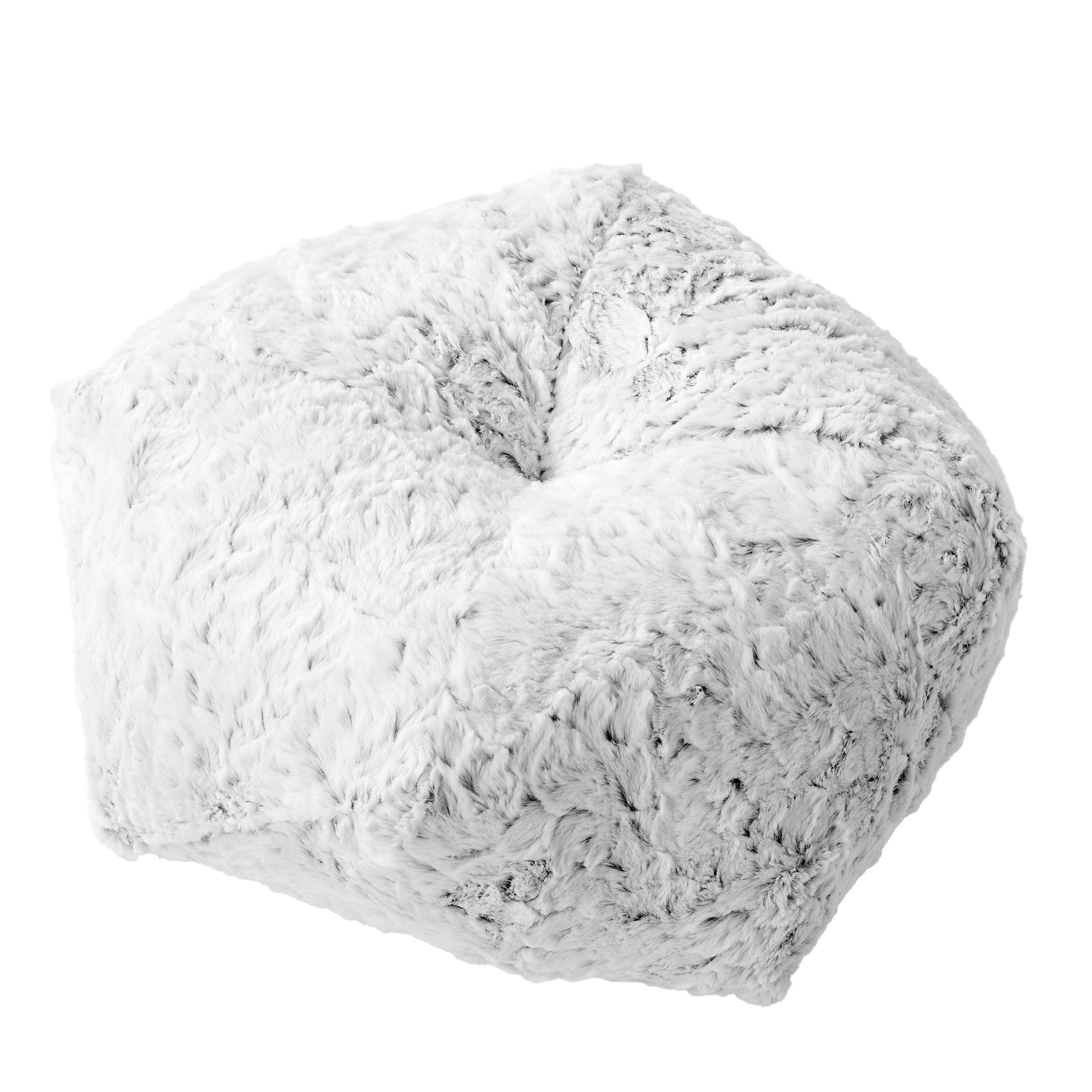 Geometric Fauxchilla Indoor Geo Pouf - Sorra Home