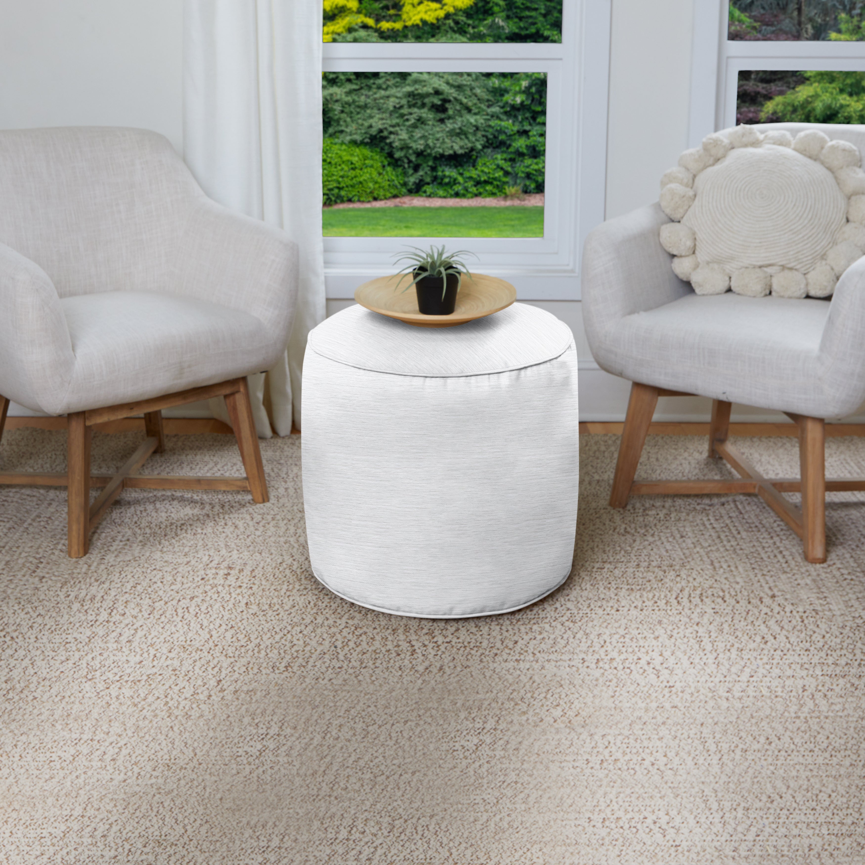 Round Indoor Angel Bean Pouf