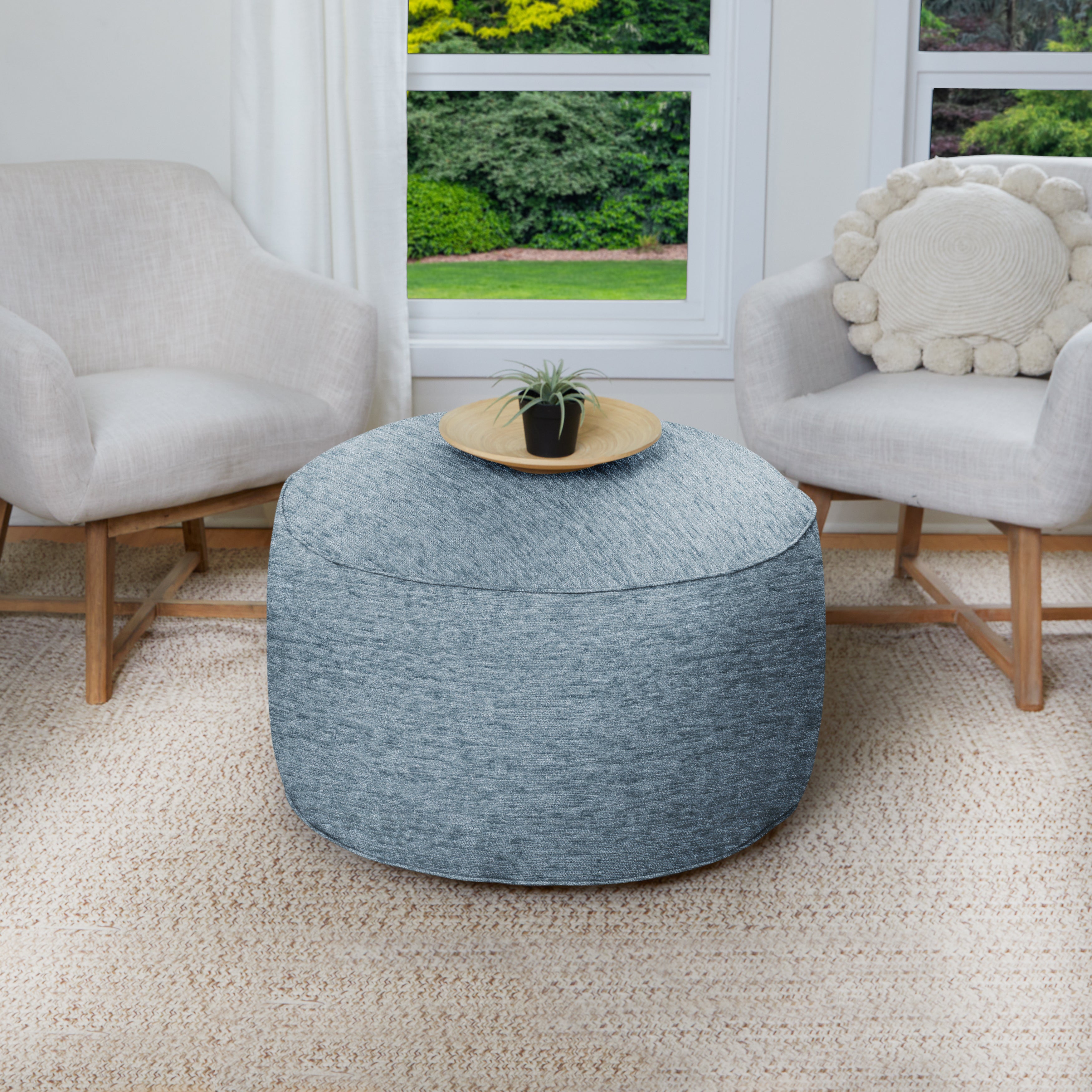 Round Indoor Angel Bean Pouf