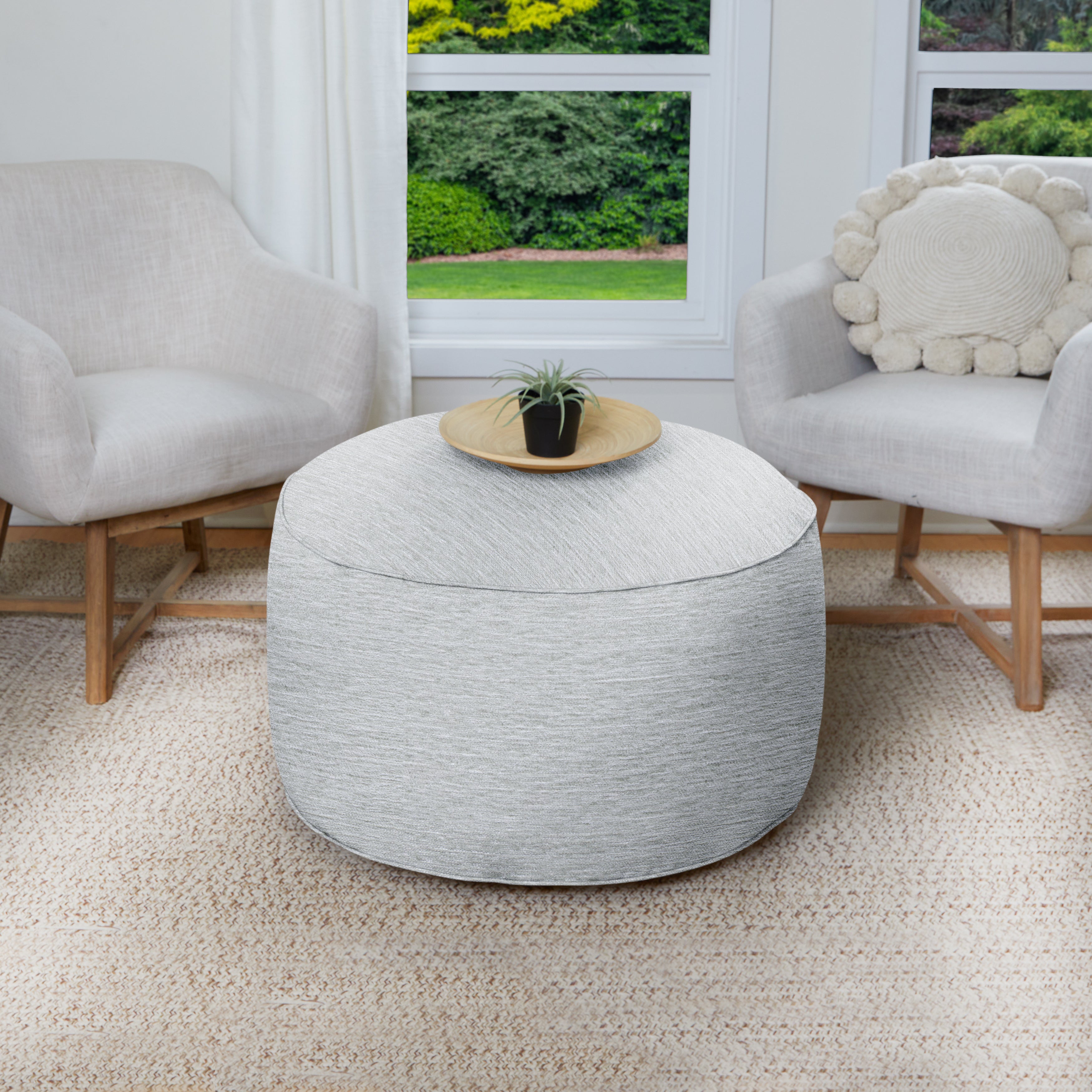 Round Indoor Angel Bean Pouf