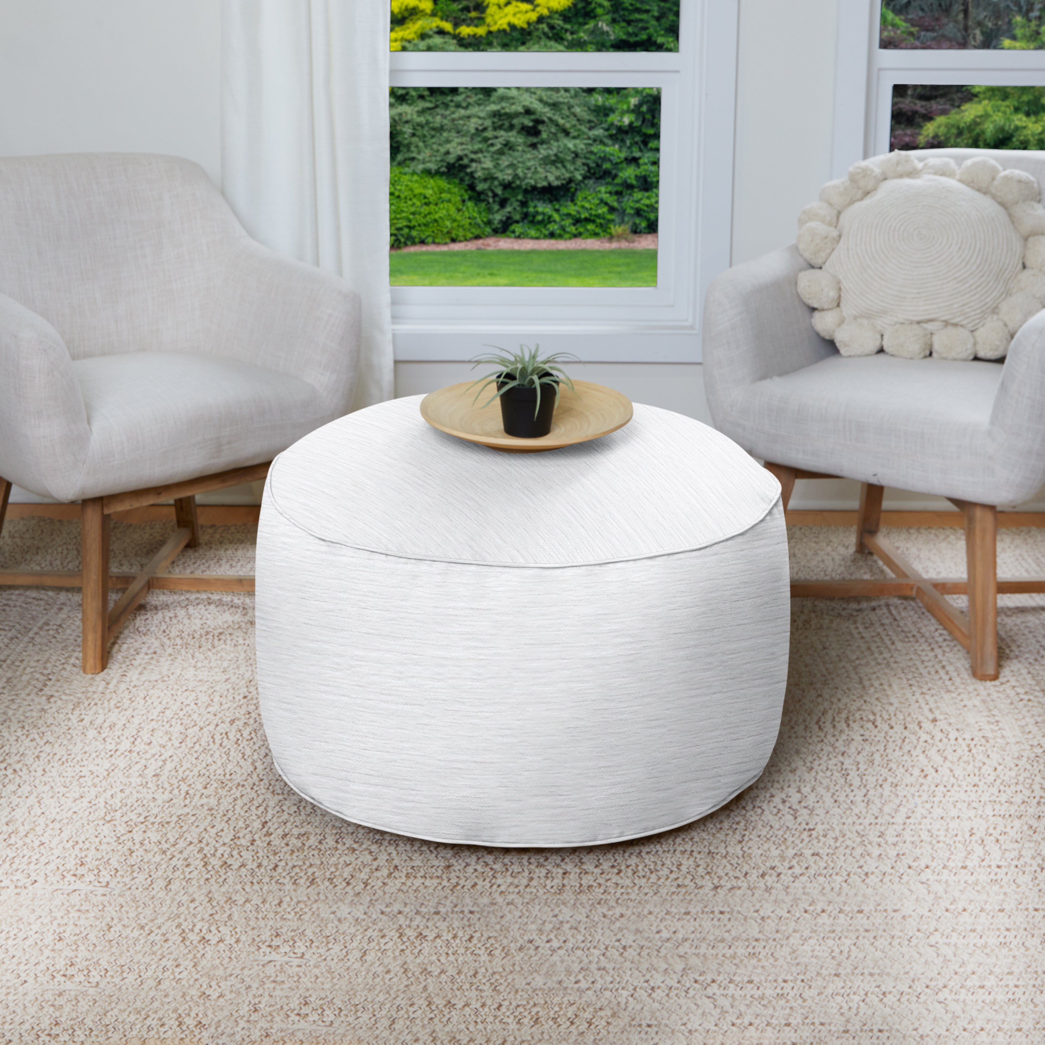 Round Indoor Angel Bean Pouf