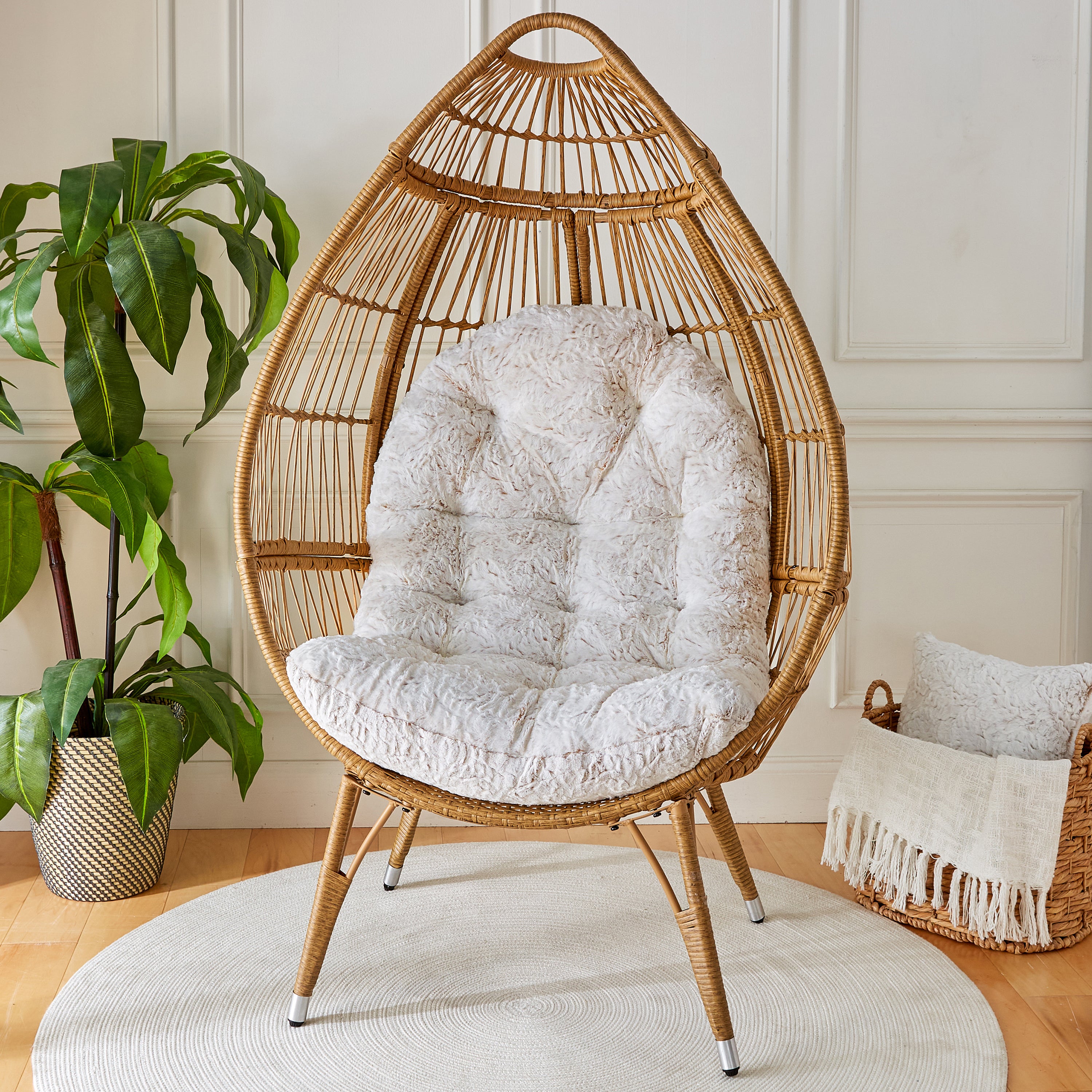 Fauxchilla Indoor Egg Chair Cushion