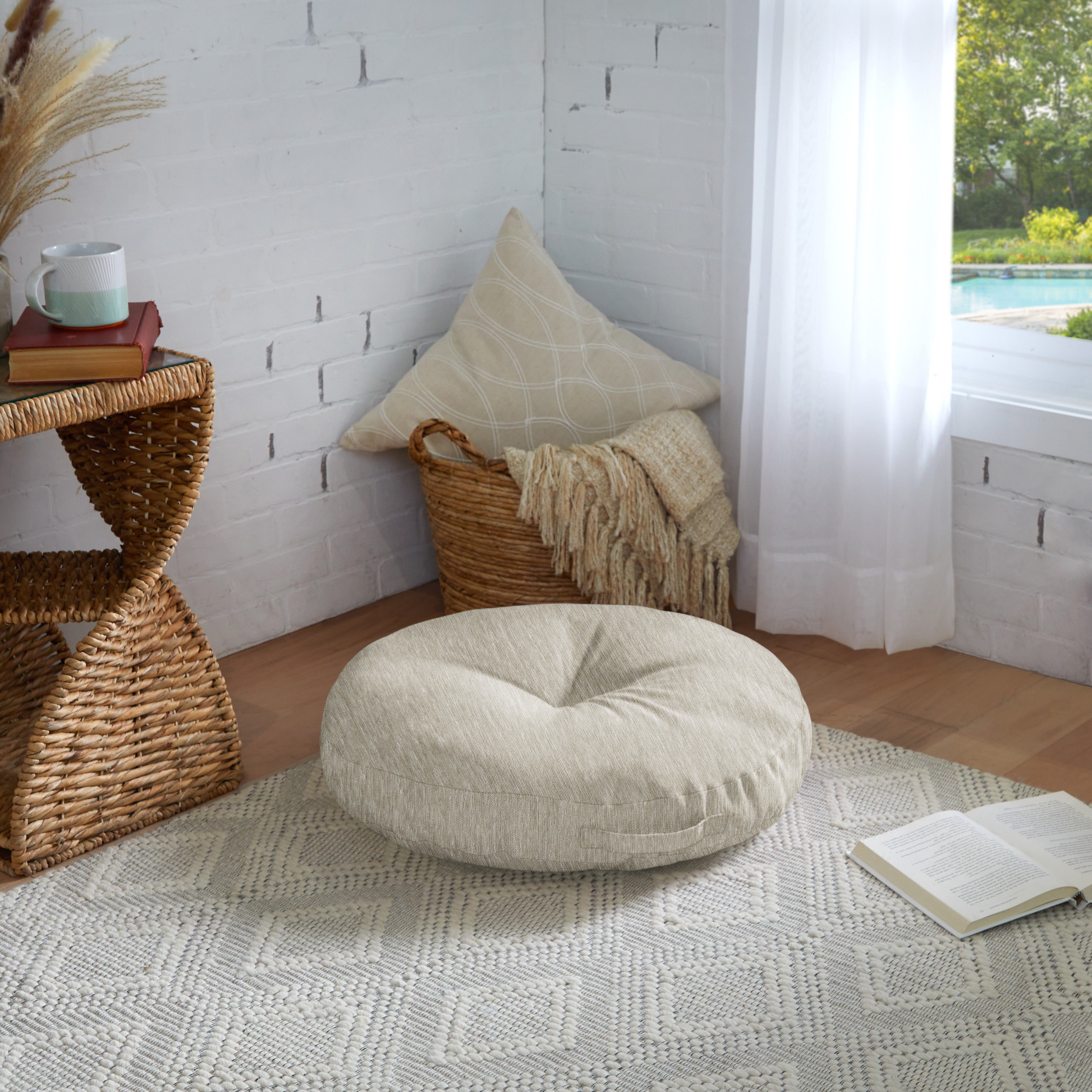 Round Indoor Angel Floor Pillow