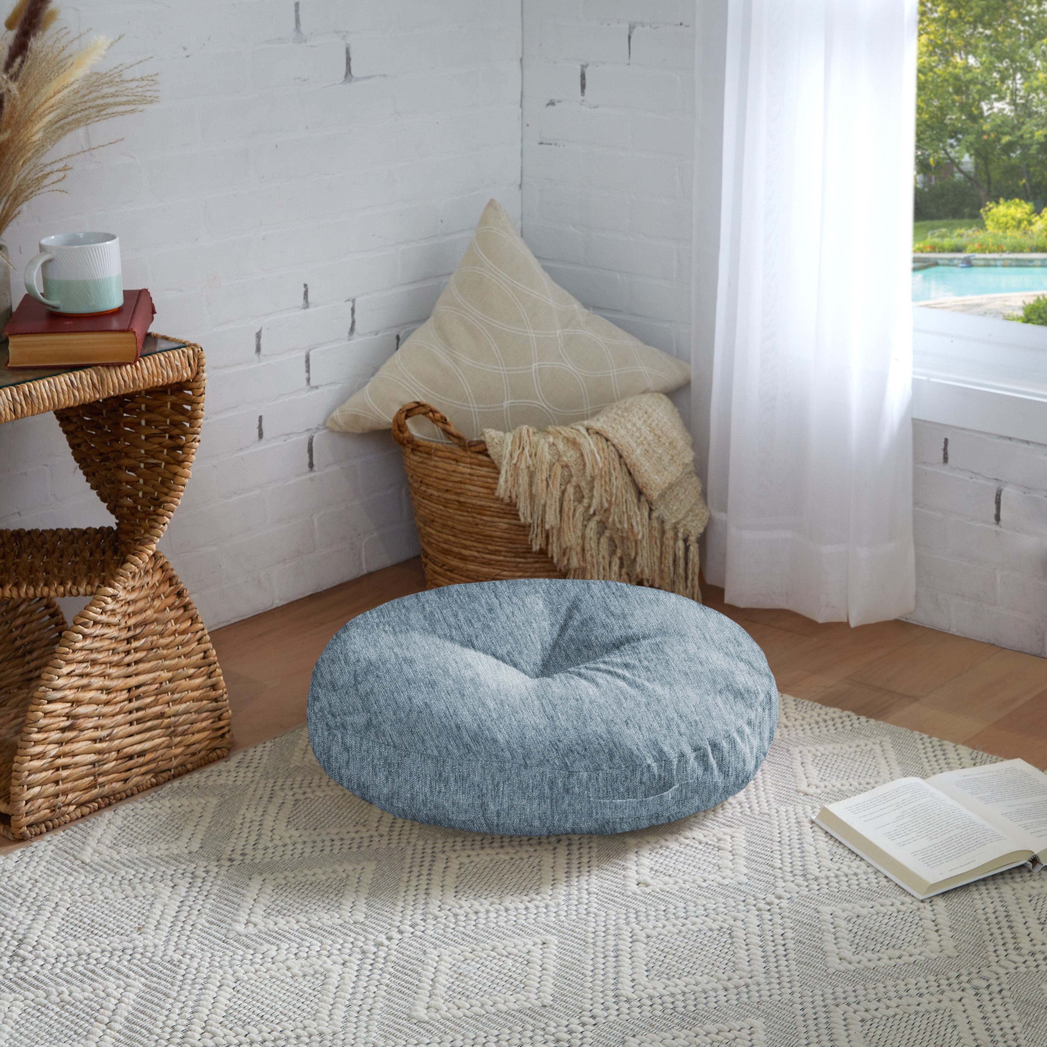 Round Indoor Angel Floor Pillow
