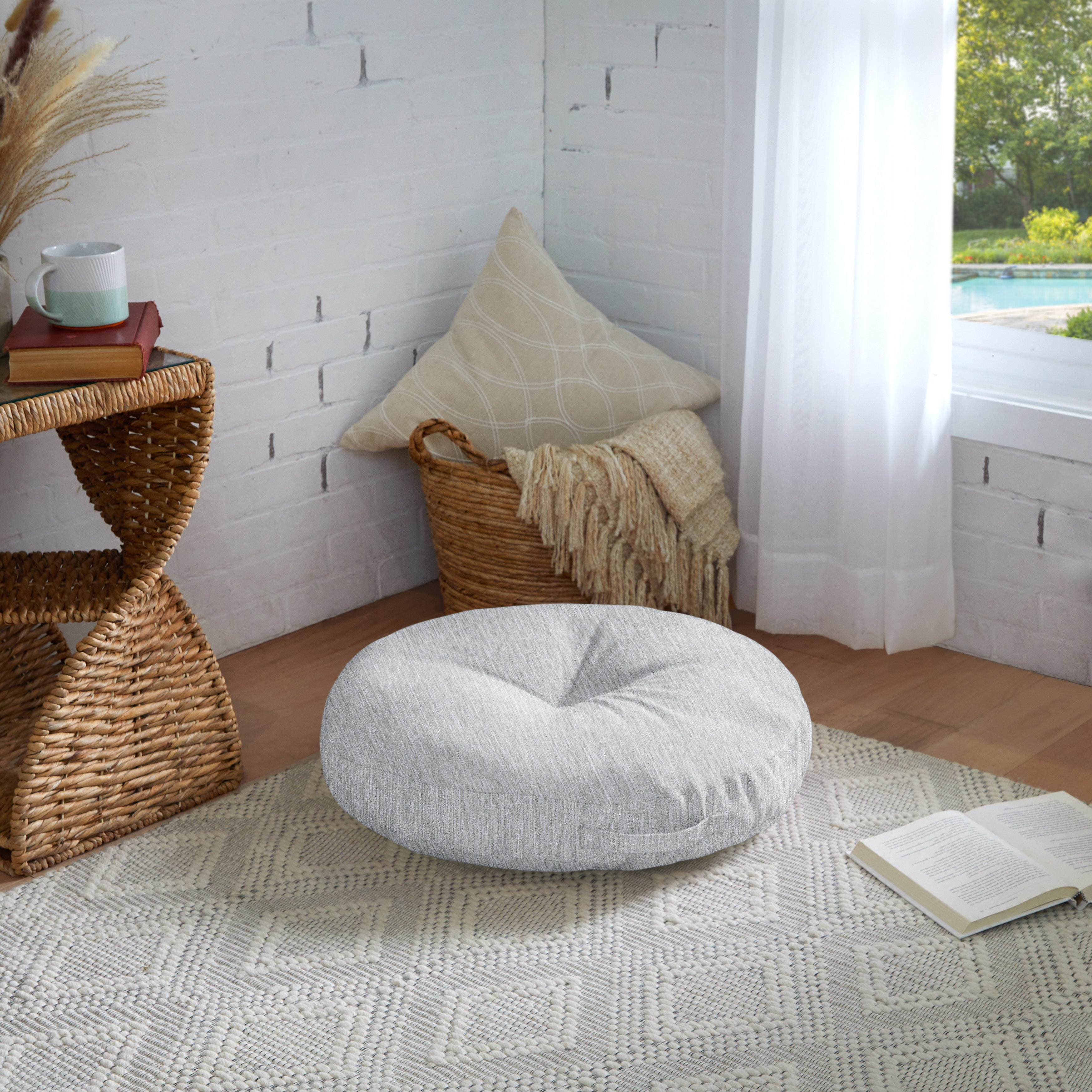 Round Indoor Angel Floor Pillow