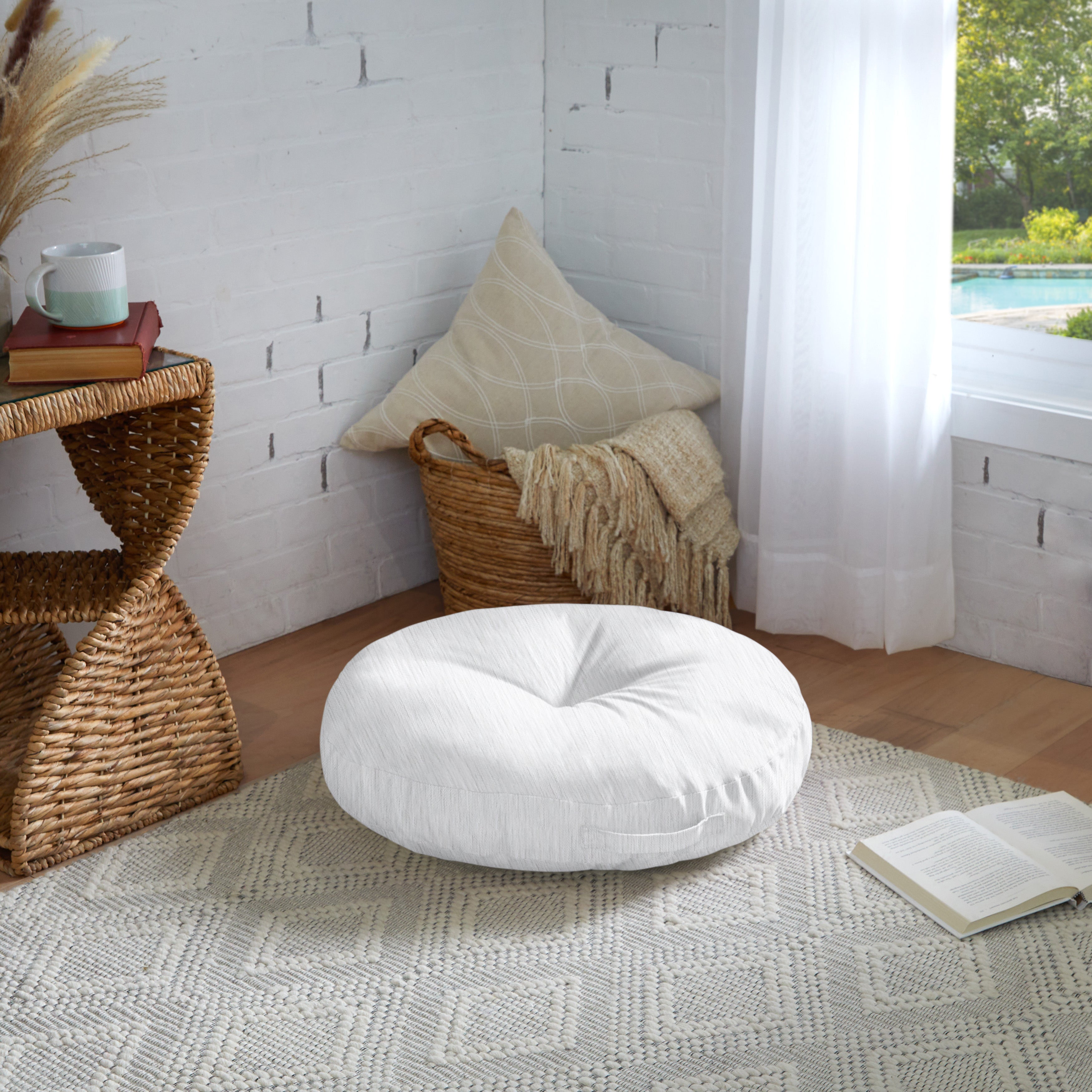 Round Indoor Angel Floor Pillow