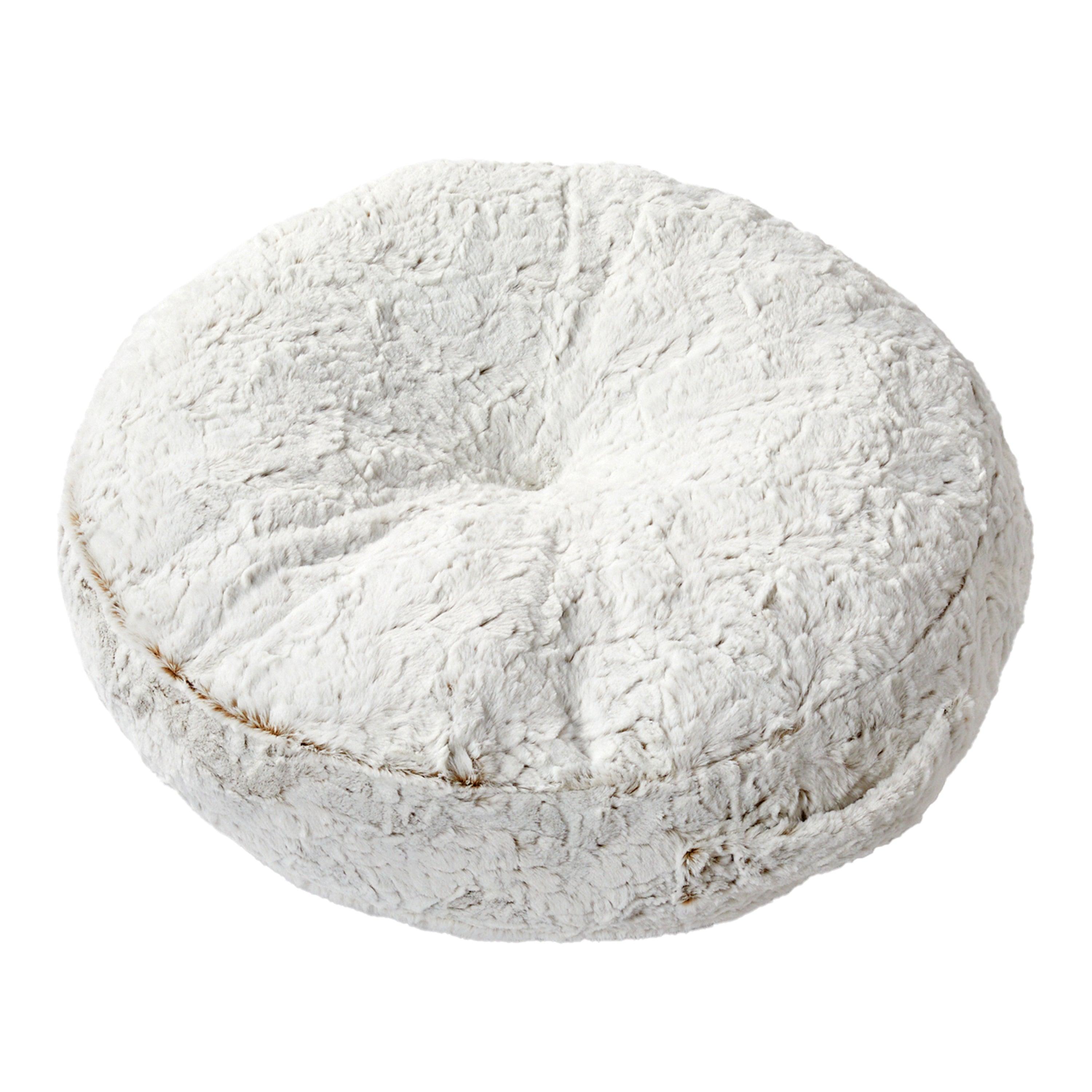 Round Fauxchilla Indoor Floor Pillow - Sorra Home