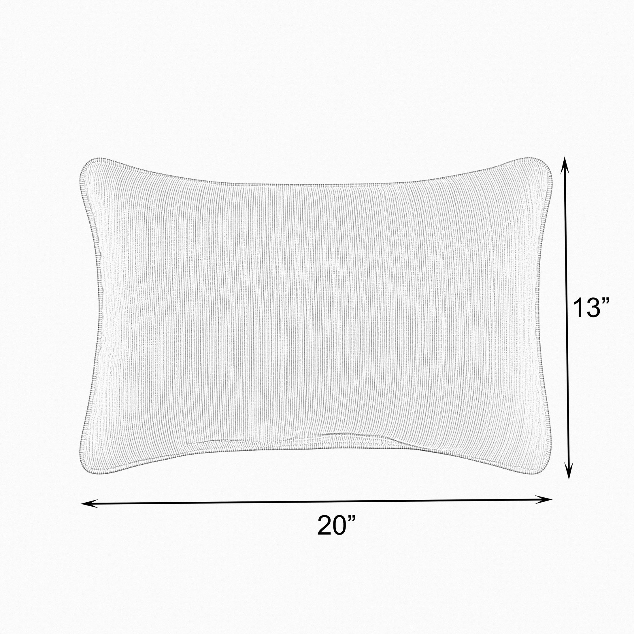 Sunbrella Namibia Grey Lumbar Corded Pillow (Set of 2)