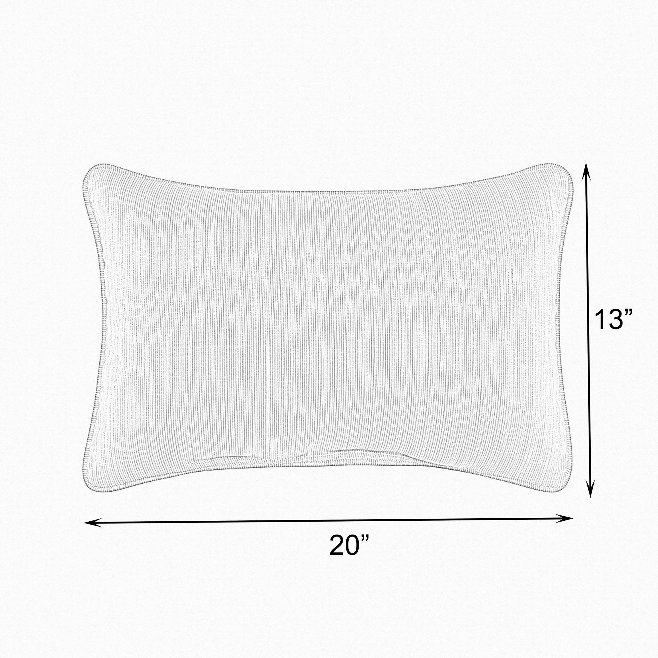 Sunbrella Astoria Lumbar Corded Pillow (Set of 2) - Sorra Home