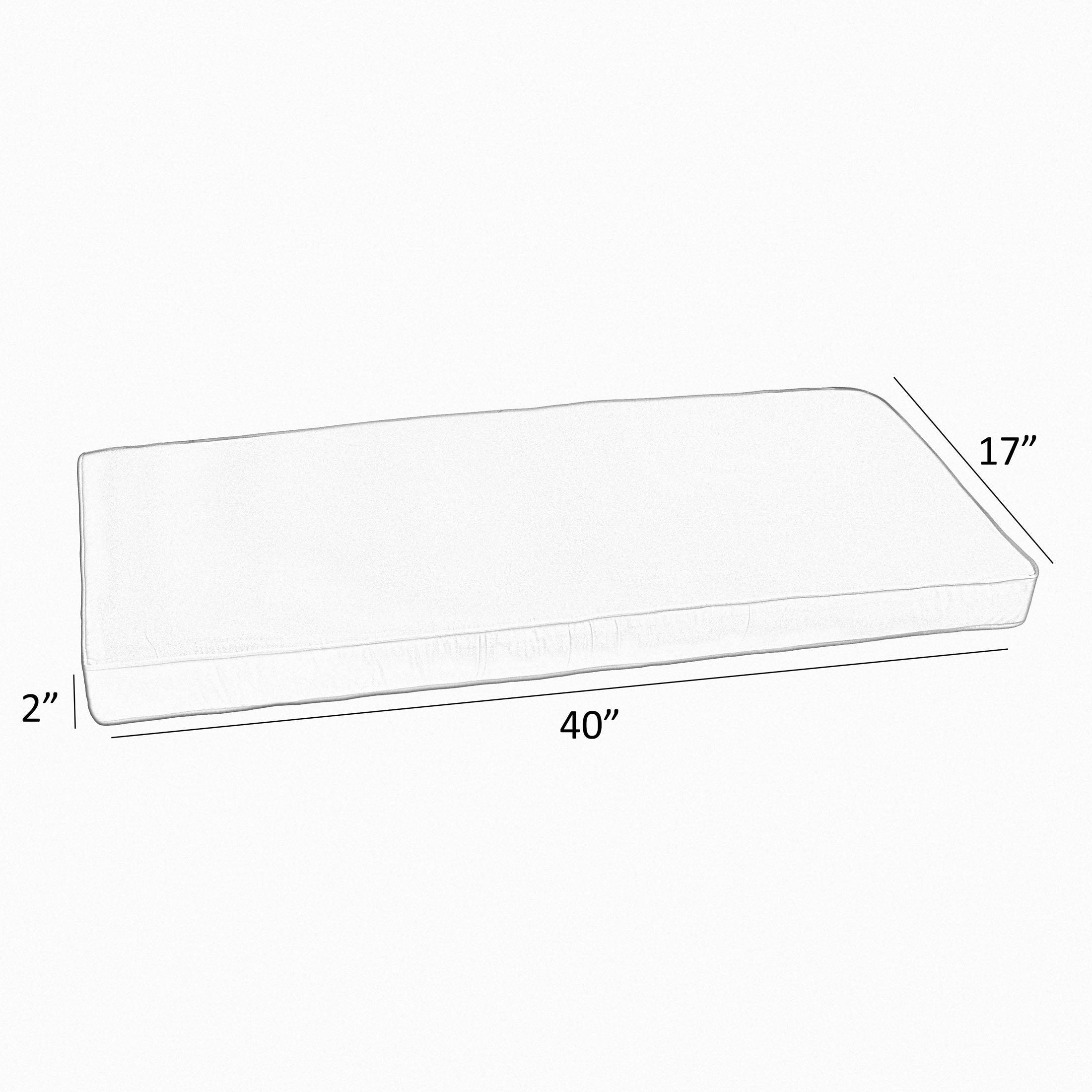 Sunbrella Lido with Contrast Cording Indoor/Outdoor Bench Cushion - Sorra Home