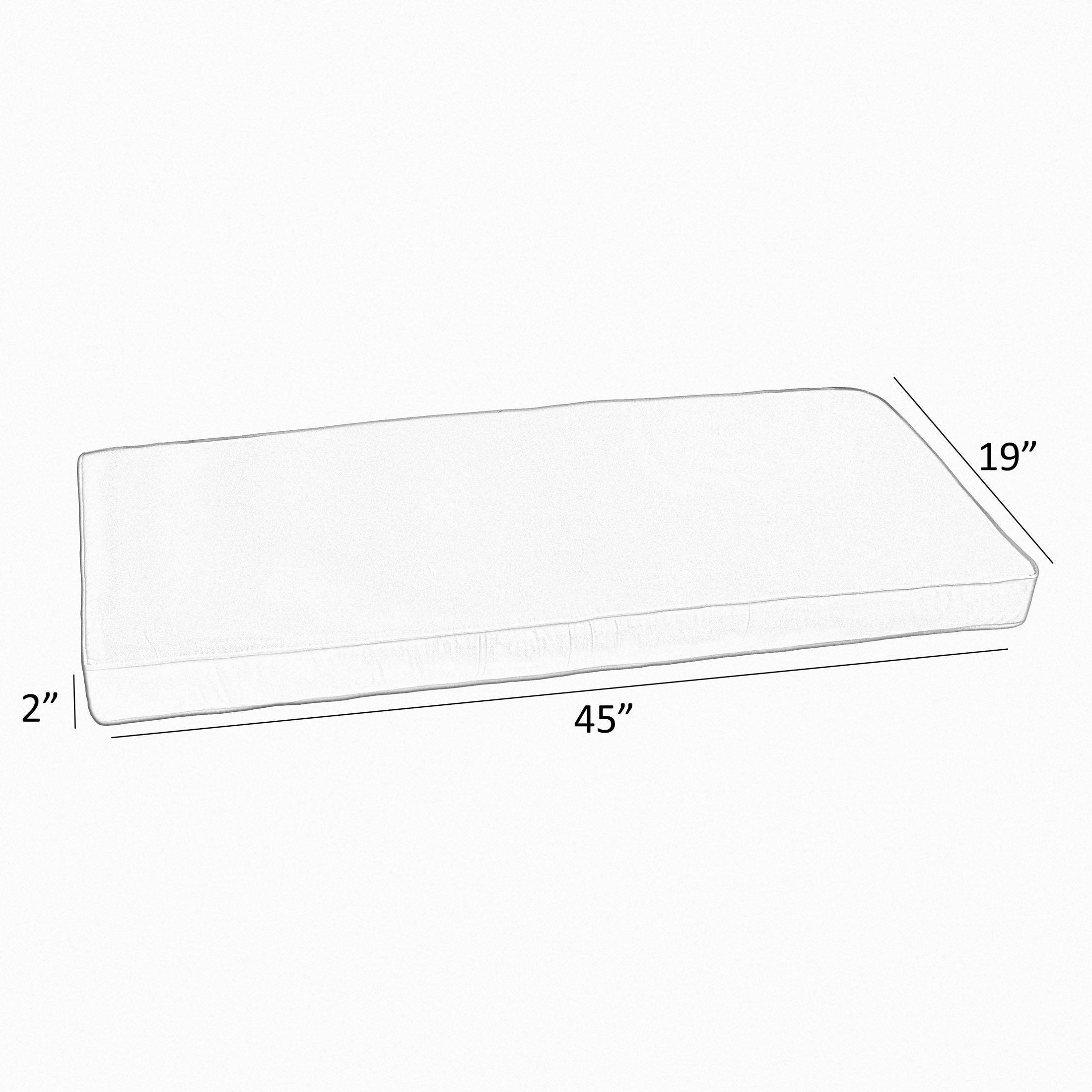 Sunbrella Lido with Contrast Cording Indoor/Outdoor Bench Cushion - Sorra Home