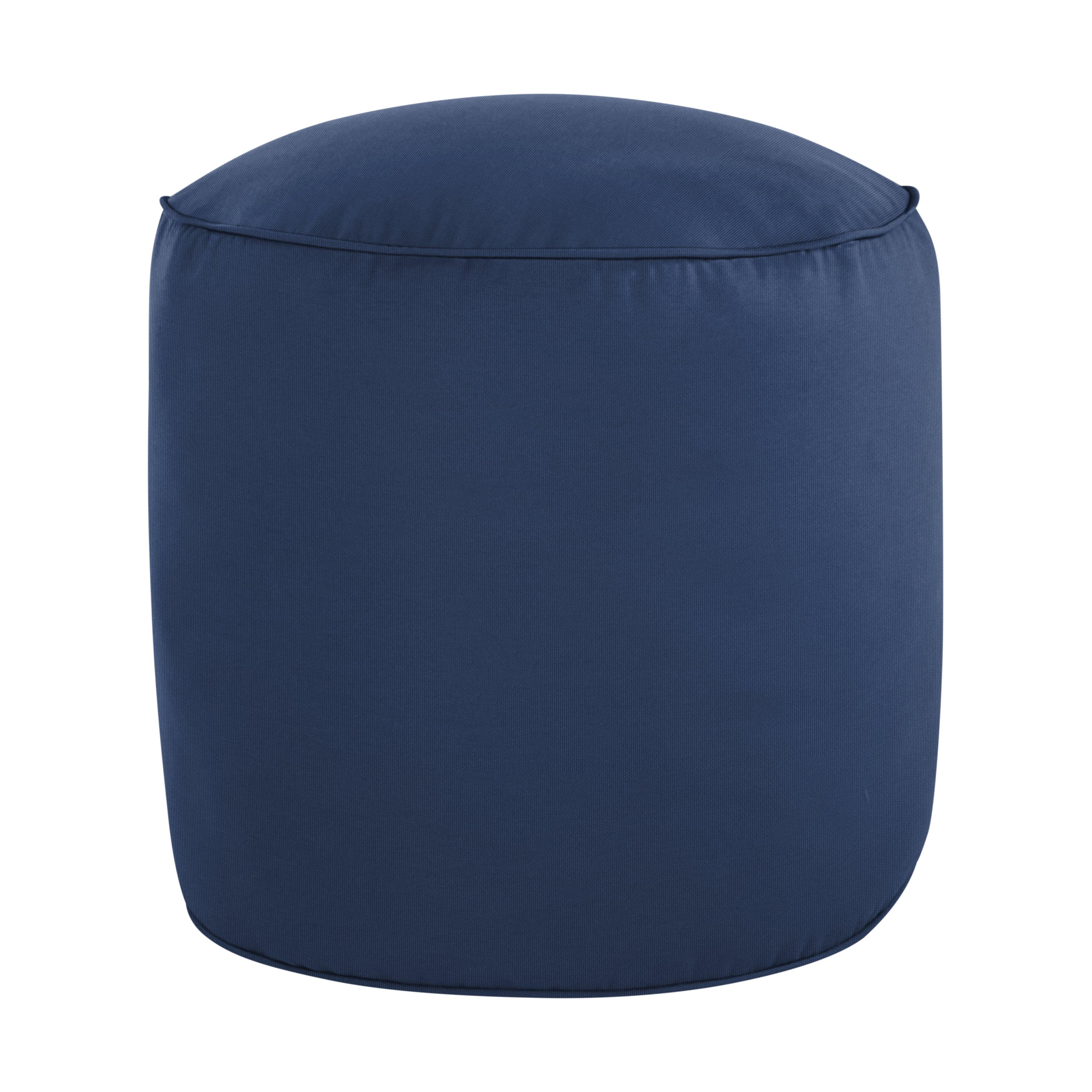 Sunbrella Canvas Round Indoor/Outdoor Bean Pouf - Sorra Home