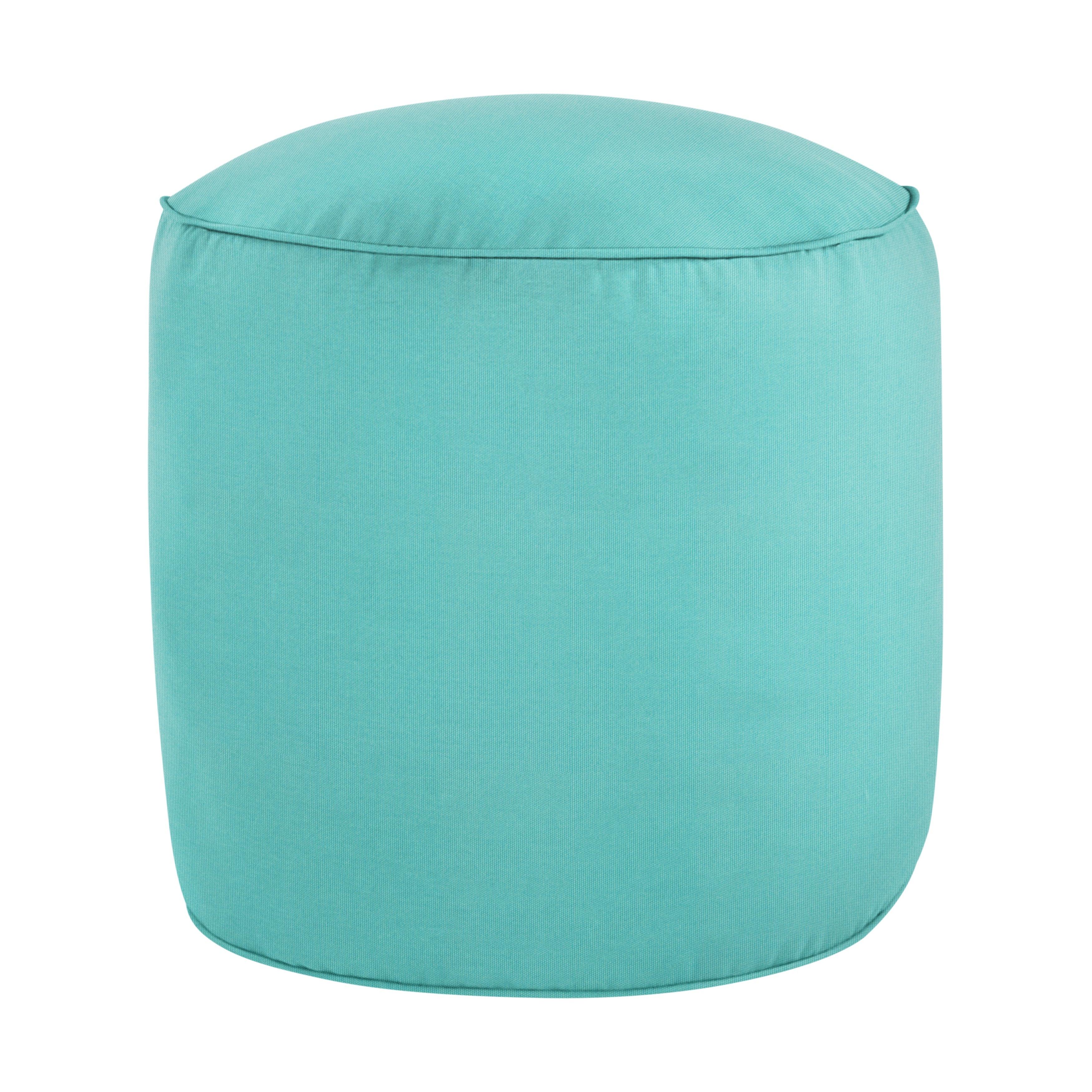 Sunbrella Canvas Round Indoor/Outdoor Bean Pouf - Sorra Home