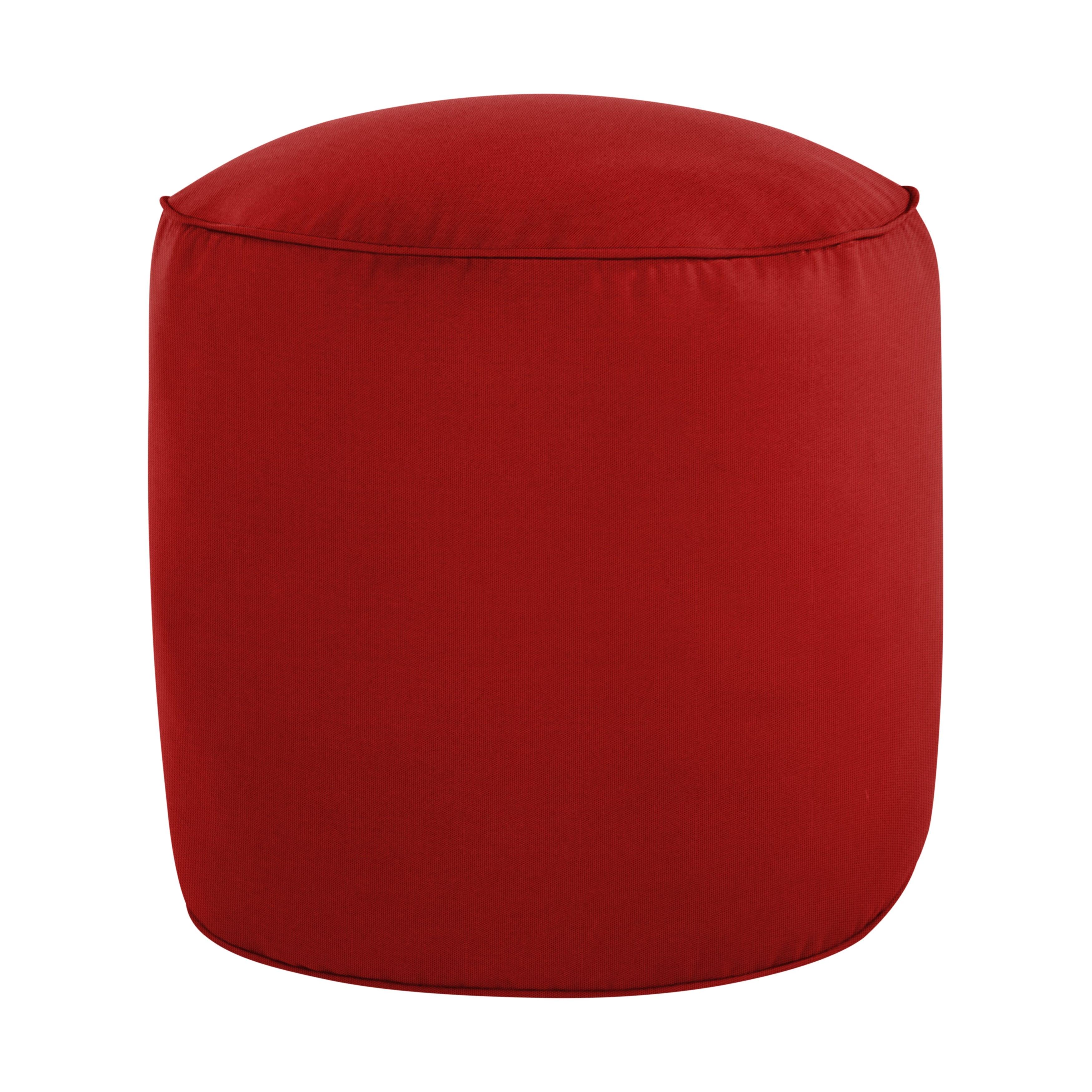 Sunbrella Canvas Round Indoor/Outdoor Bean Pouf - Sorra Home