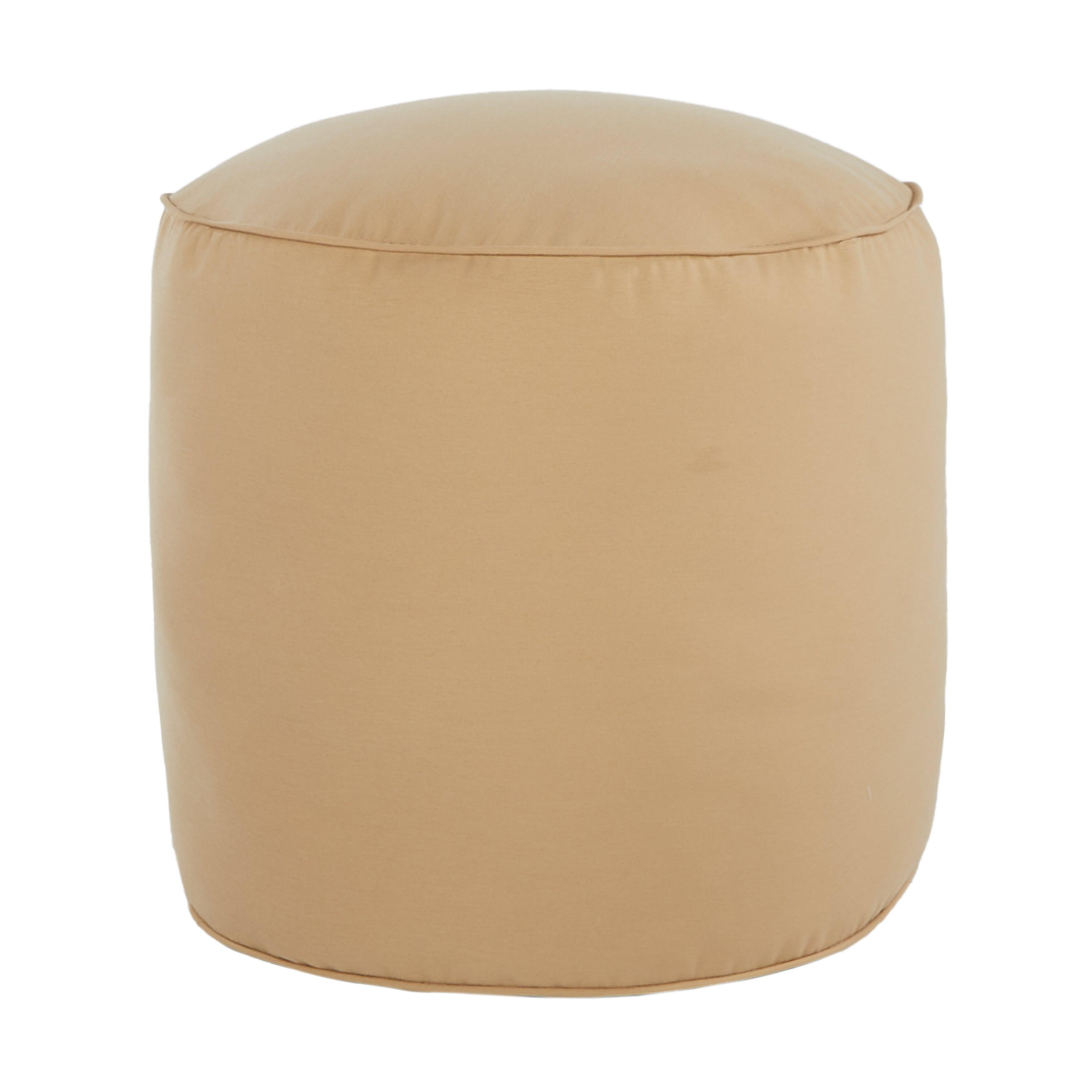 Sunbrella Canvas Round Indoor/Outdoor Bean Pouf - Sorra Home