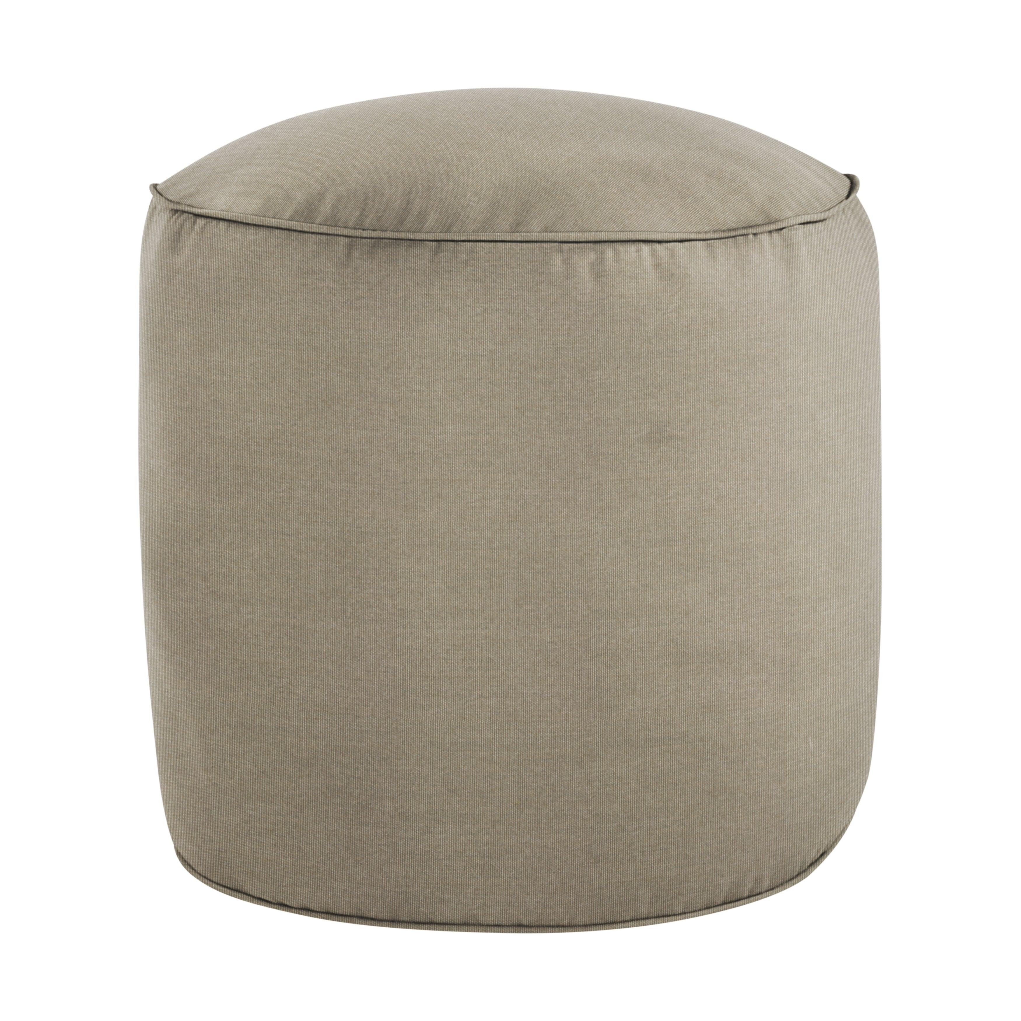 Sunbrella Canvas Round Indoor/Outdoor Bean Pouf - Sorra Home