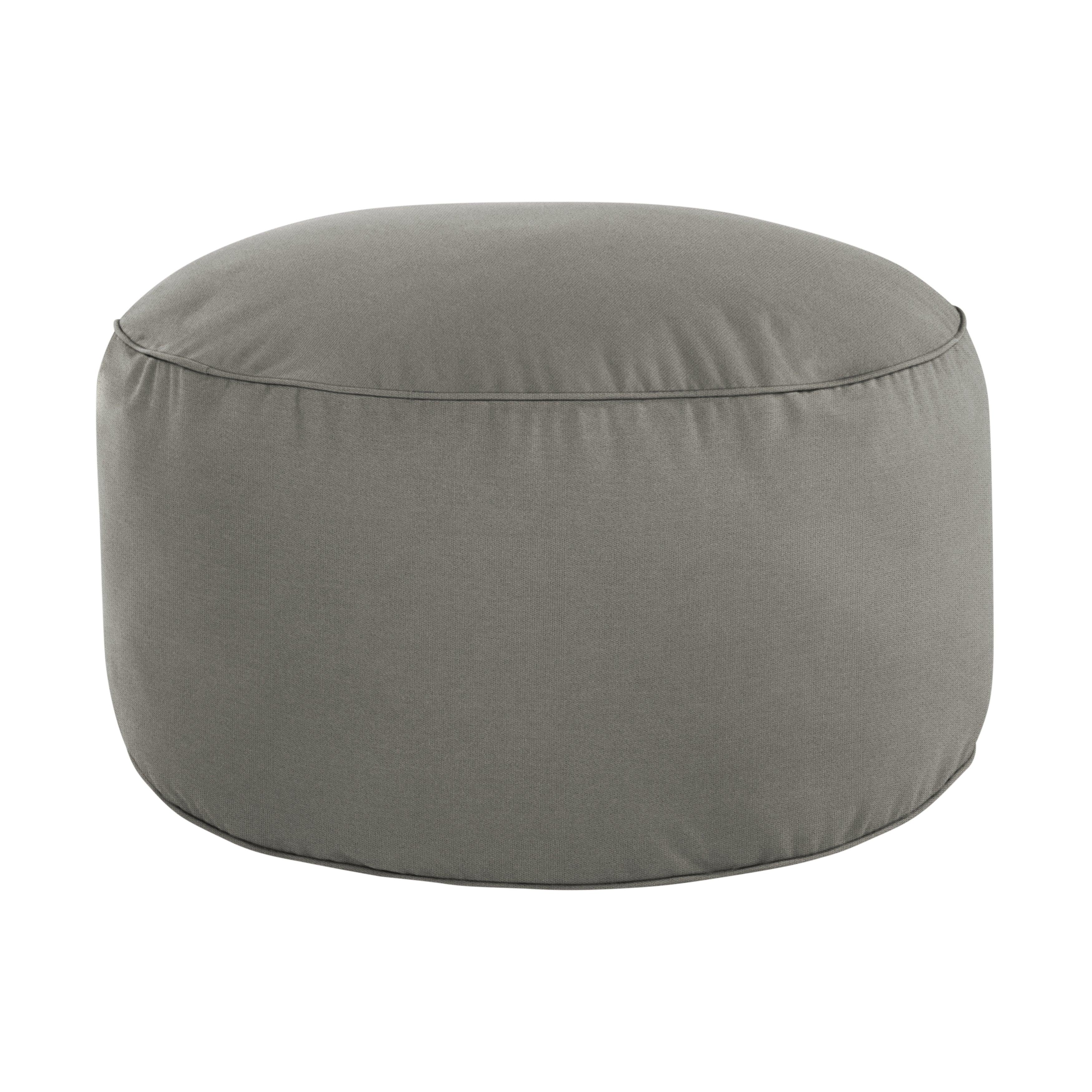Sunbrella Canvas Round Indoor/Outdoor Bean Pouf - Sorra Home