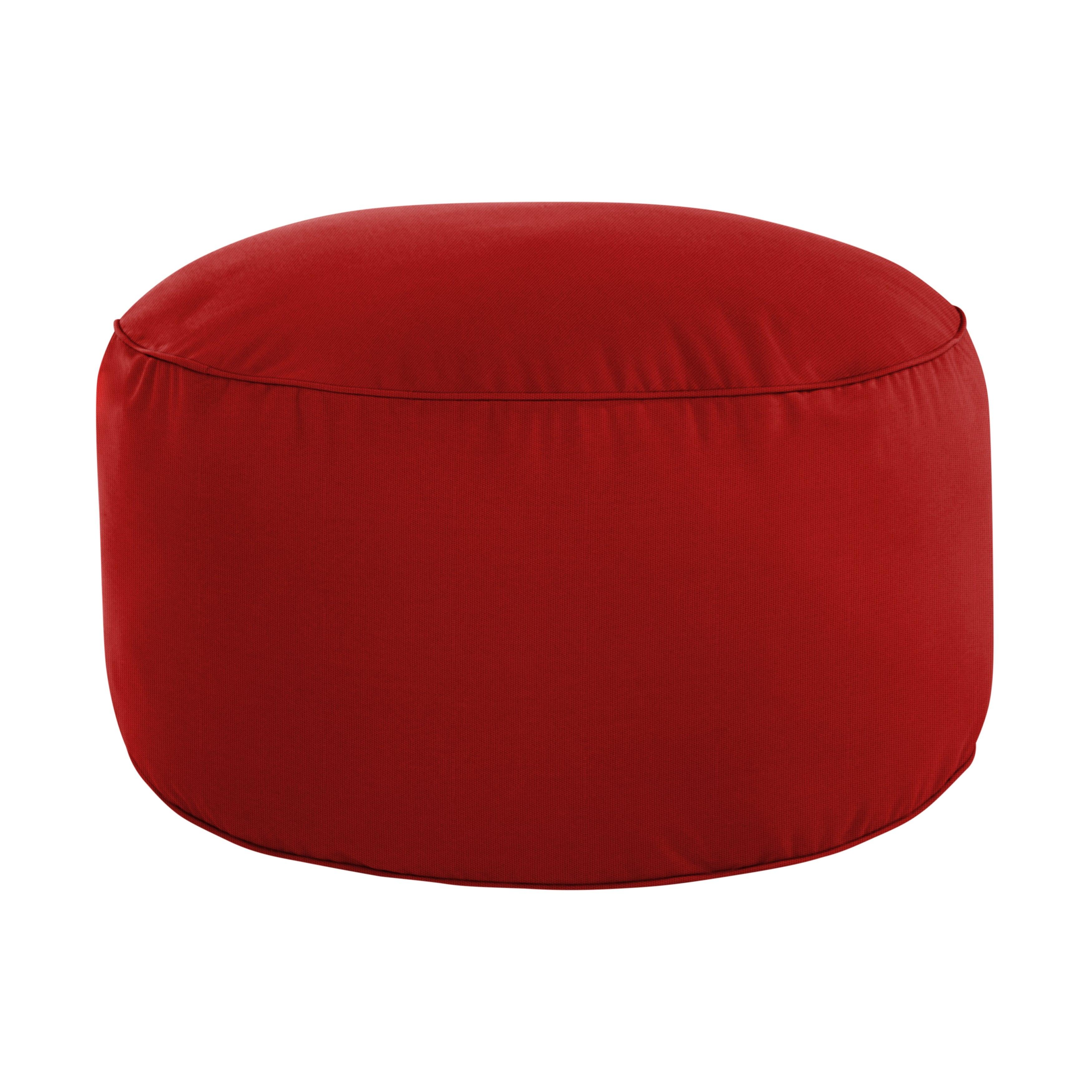 Sunbrella Canvas Round Indoor/Outdoor Bean Pouf - Sorra Home