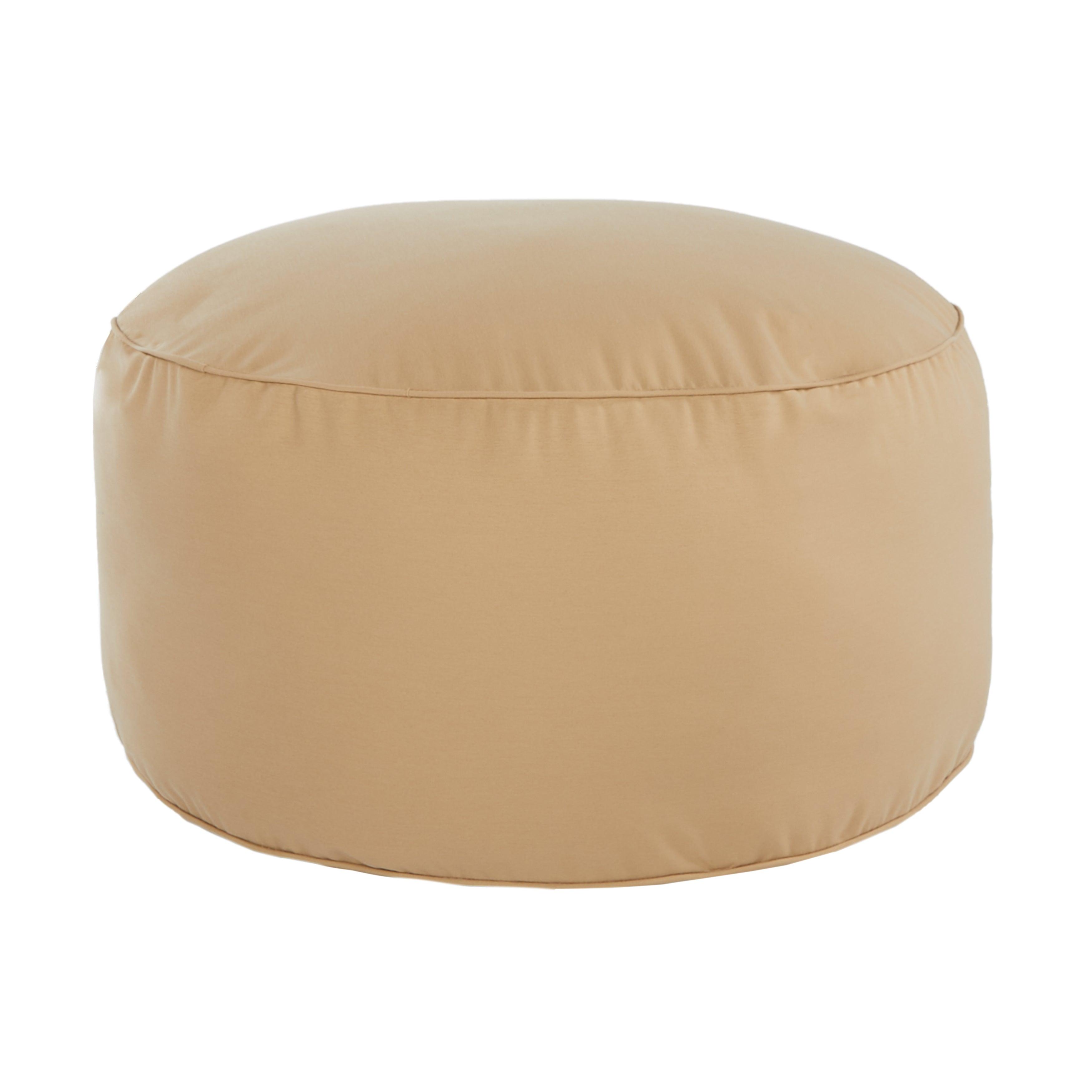 Sunbrella Canvas Round Indoor/Outdoor Bean Pouf - Sorra Home