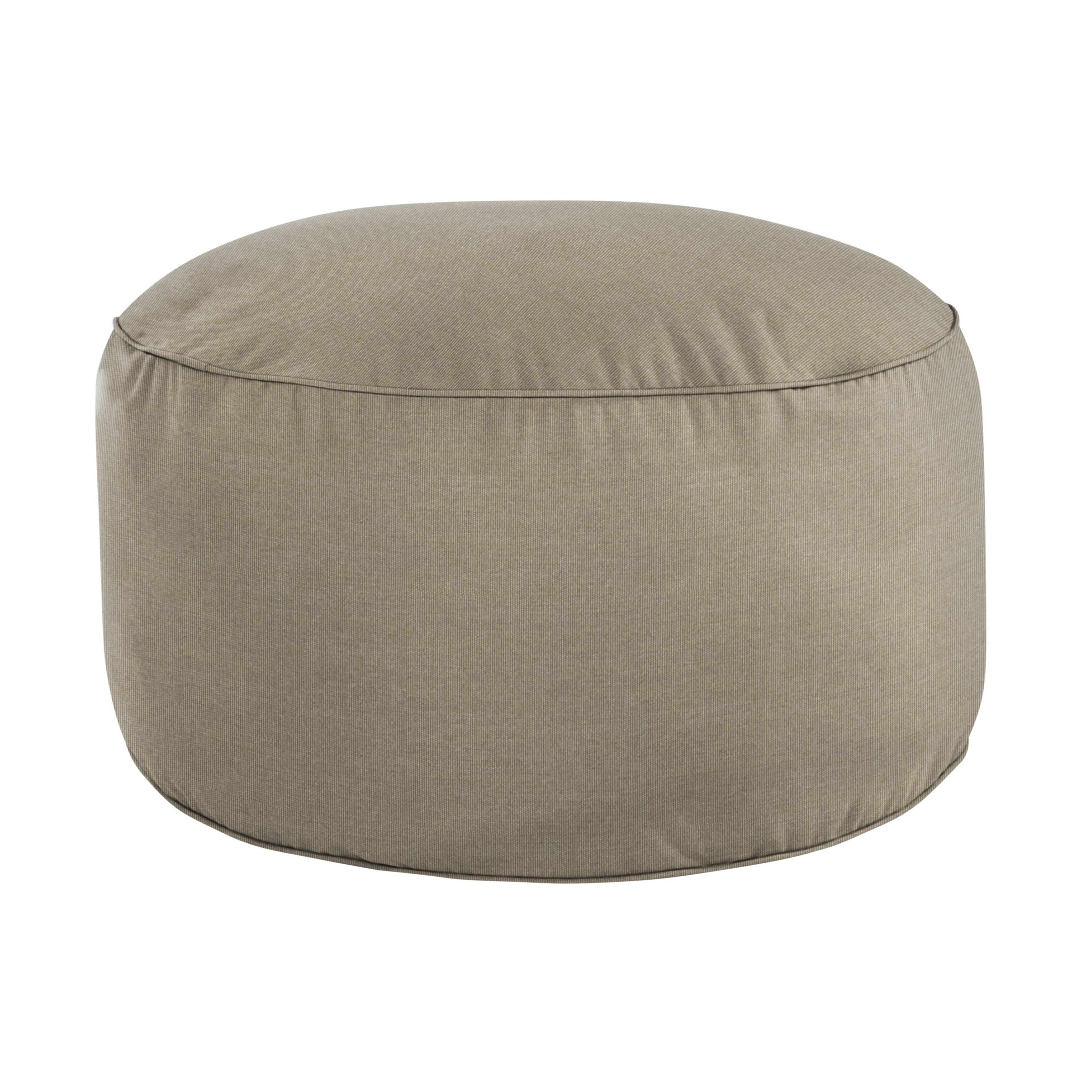Sunbrella Canvas Round Indoor/Outdoor Bean Pouf - Sorra Home
