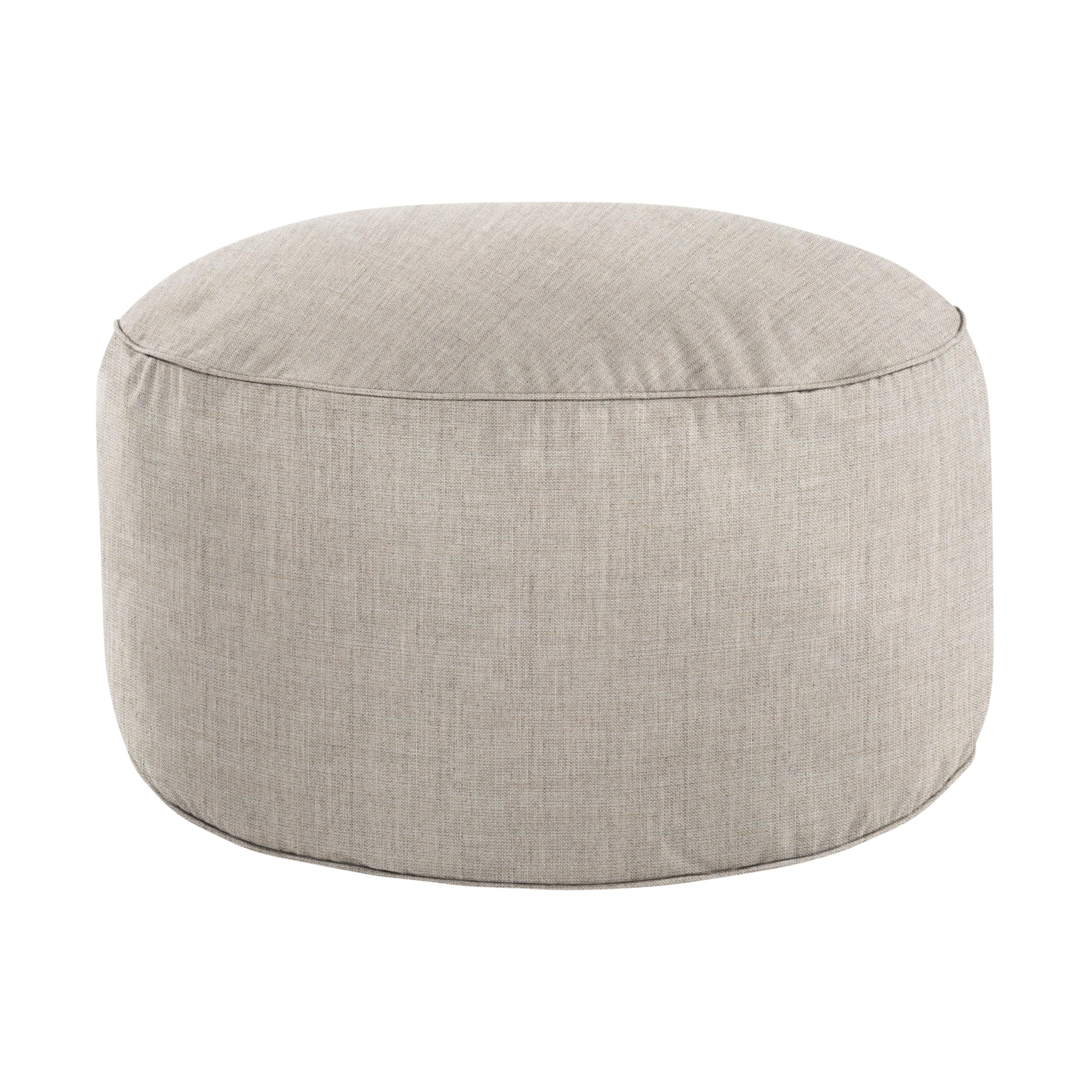 Sunbrella Cast Round Indoor/Outdoor Bean Pouf - Sorra Home