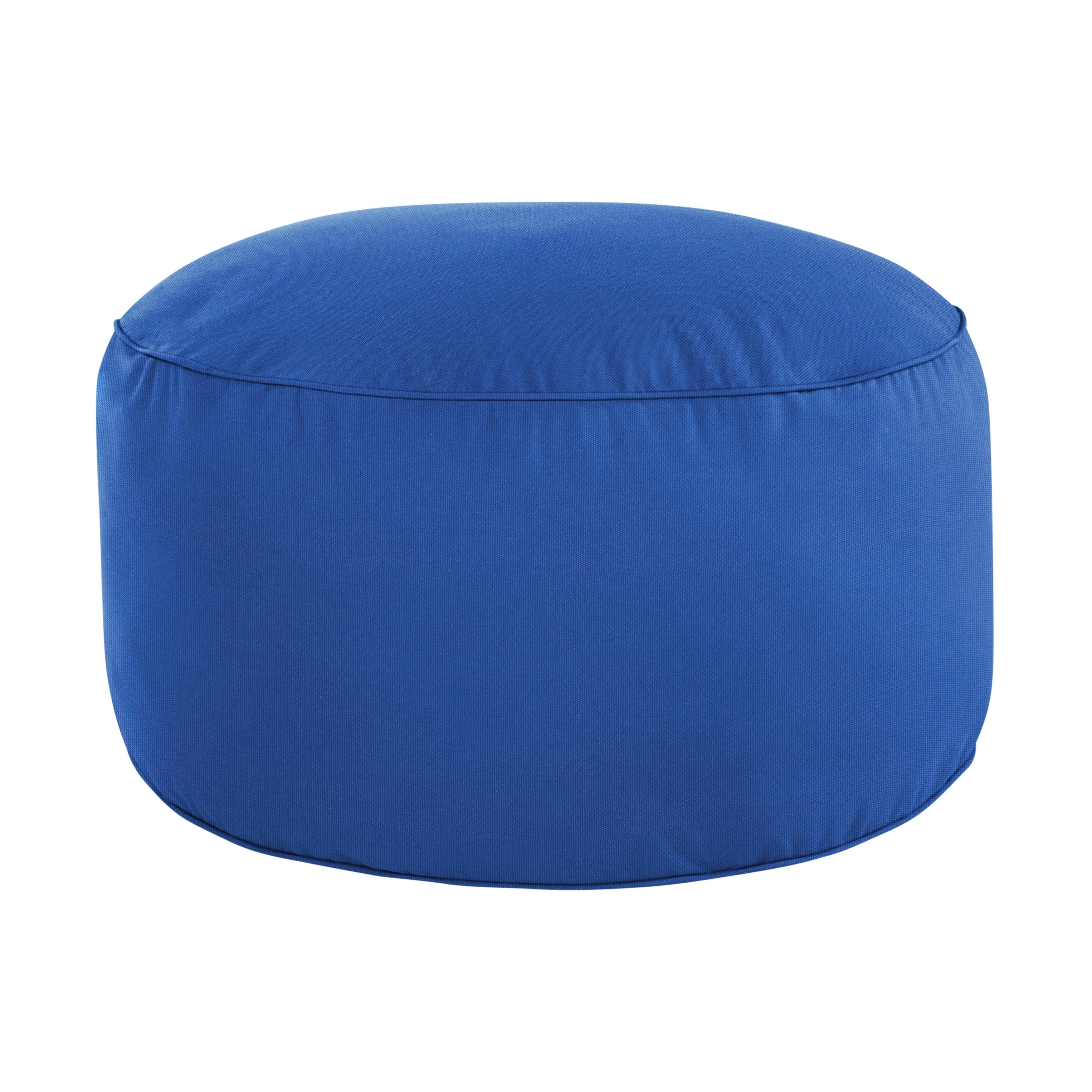 Sunbrella Canvas Round Indoor/Outdoor Bean Pouf - Sorra Home
