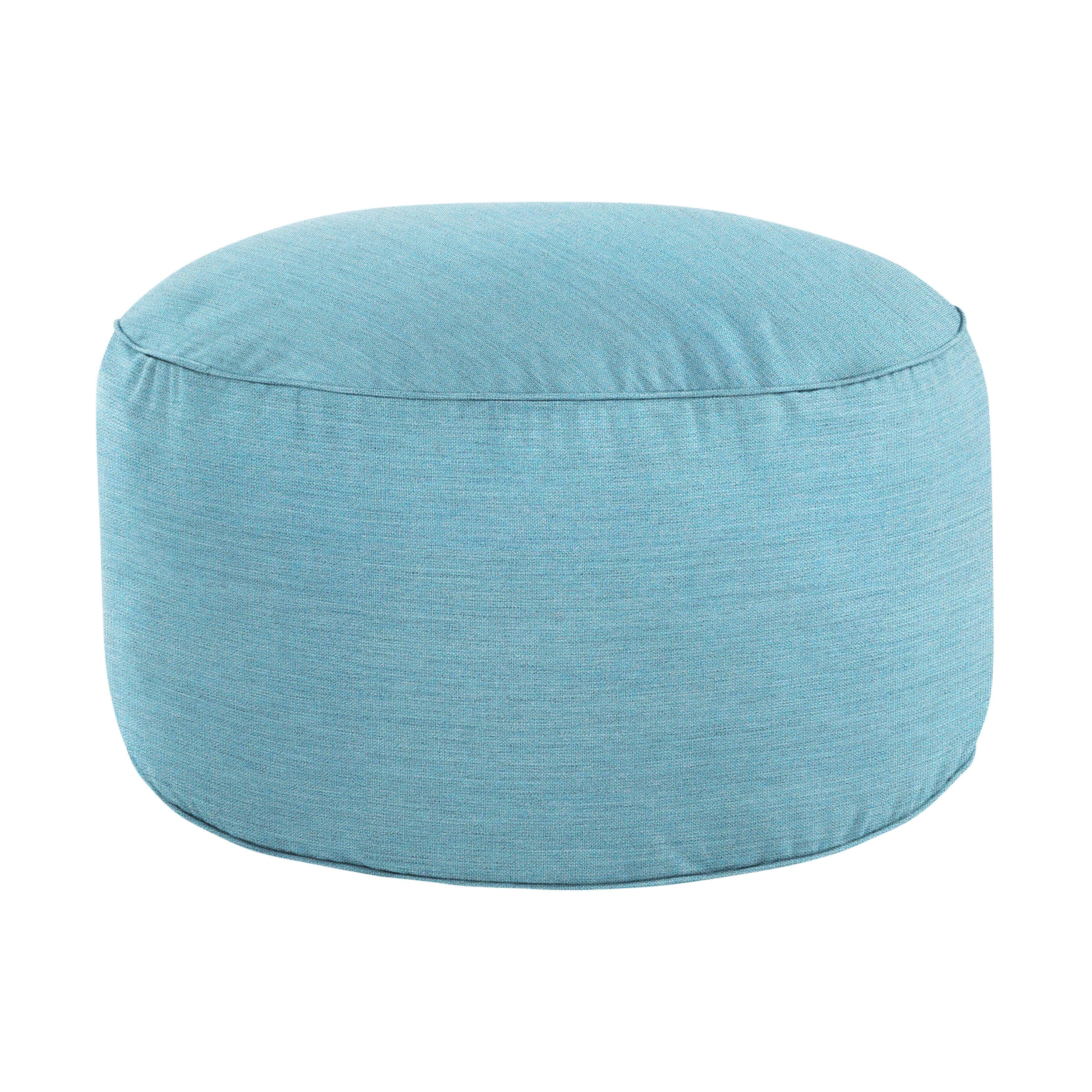 Sunbrella Cast Round Indoor/Outdoor Bean Pouf - Sorra Home