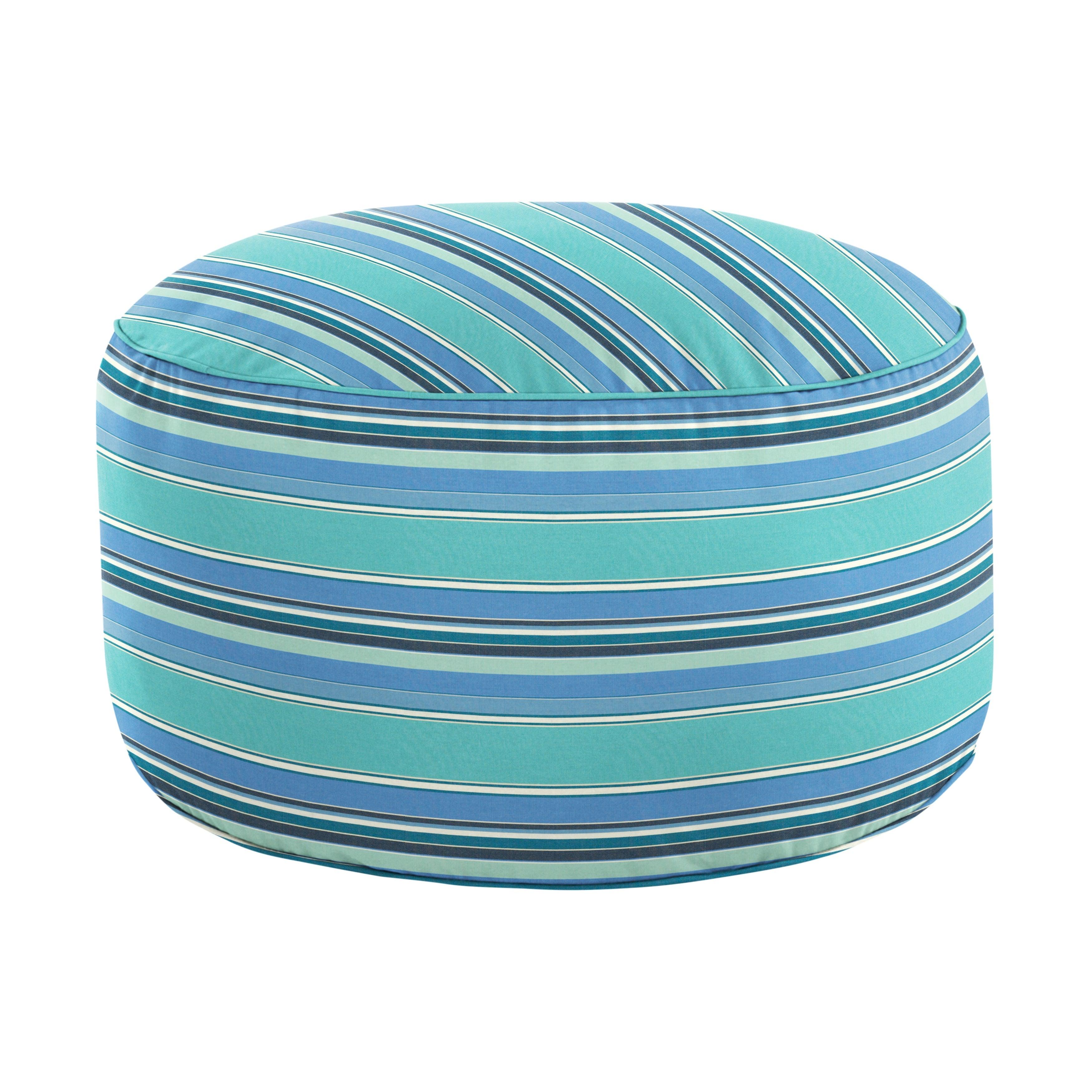 Sunbrella Dolce Round Indoor/Outdoor Bean Pouf - Sorra Home