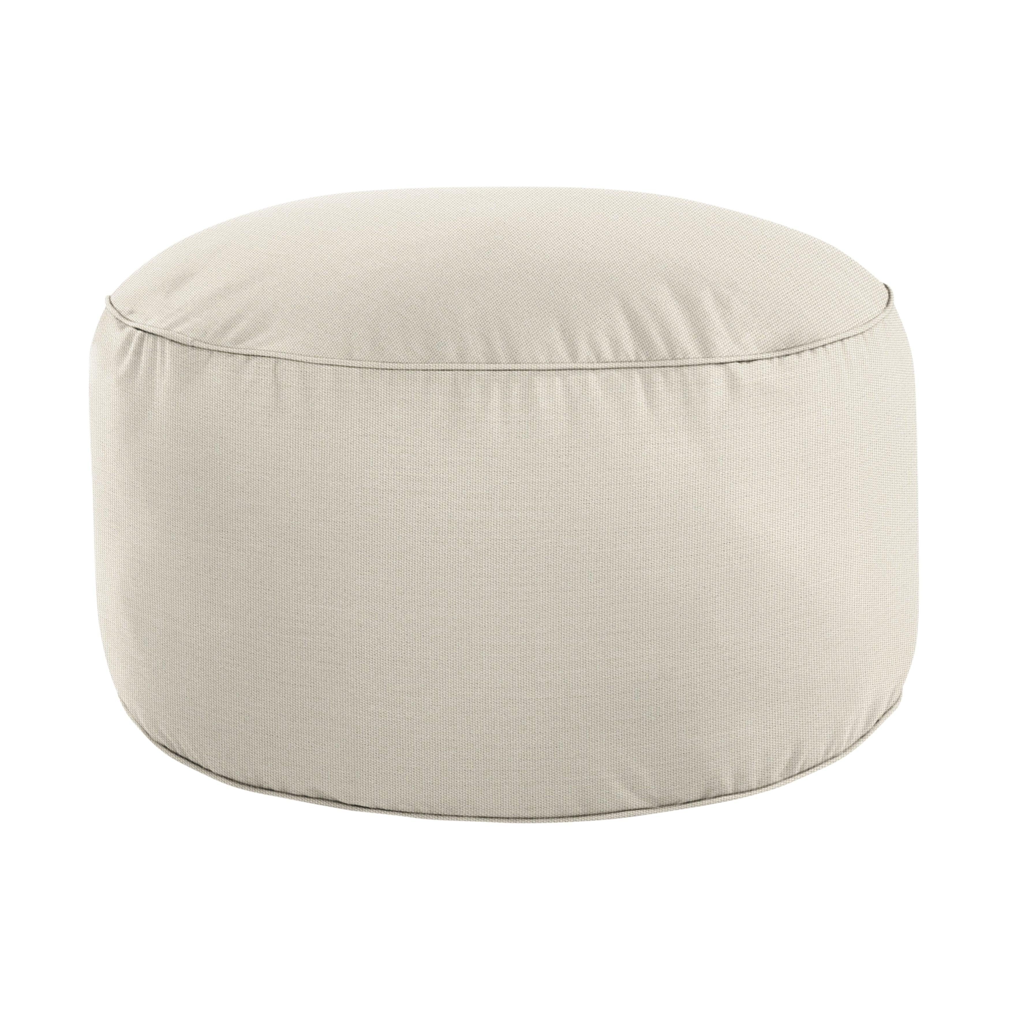 Sunbrella Canvas Round Indoor/Outdoor Bean Pouf - Sorra Home
