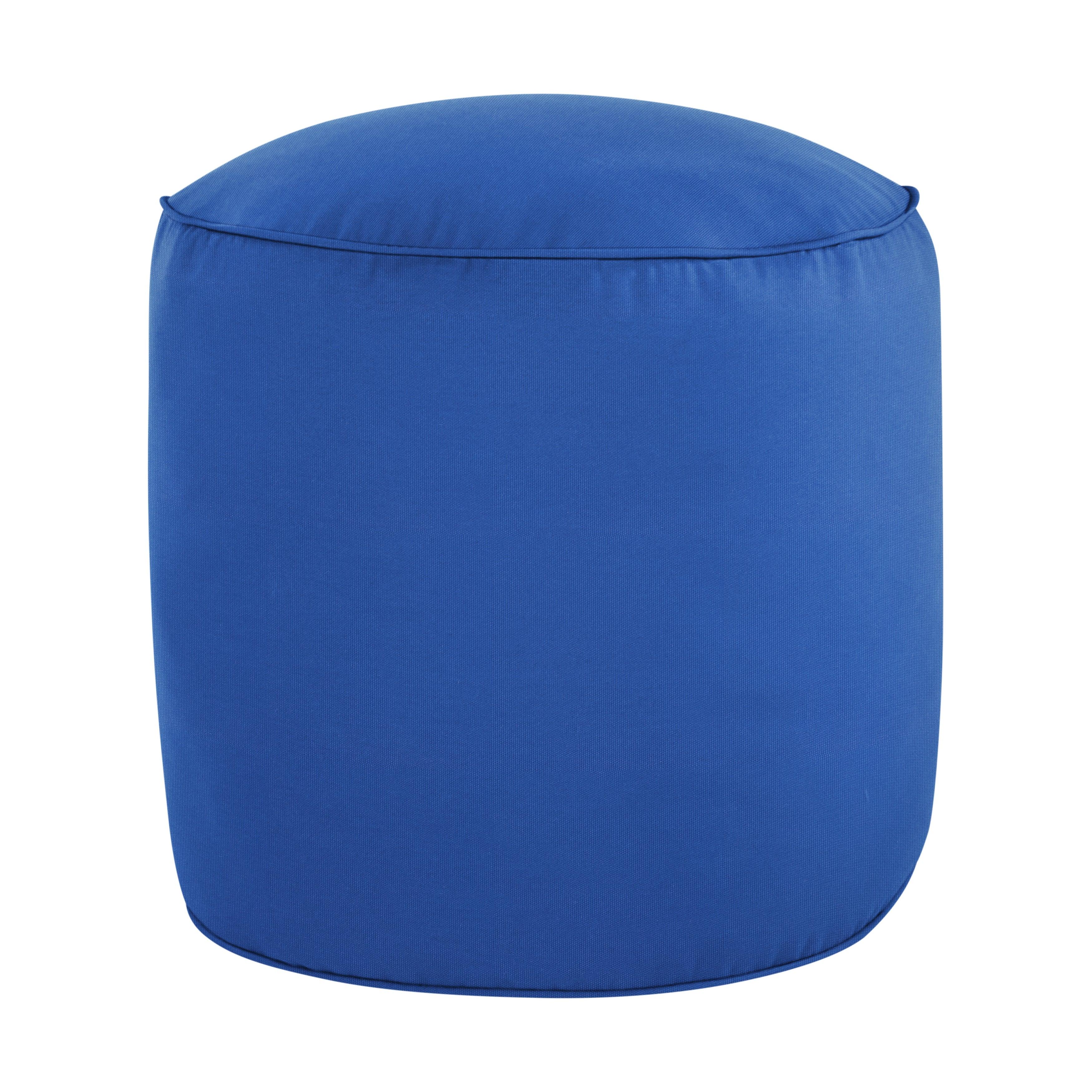 Sunbrella Canvas Round Indoor/Outdoor Bean Pouf - Sorra Home