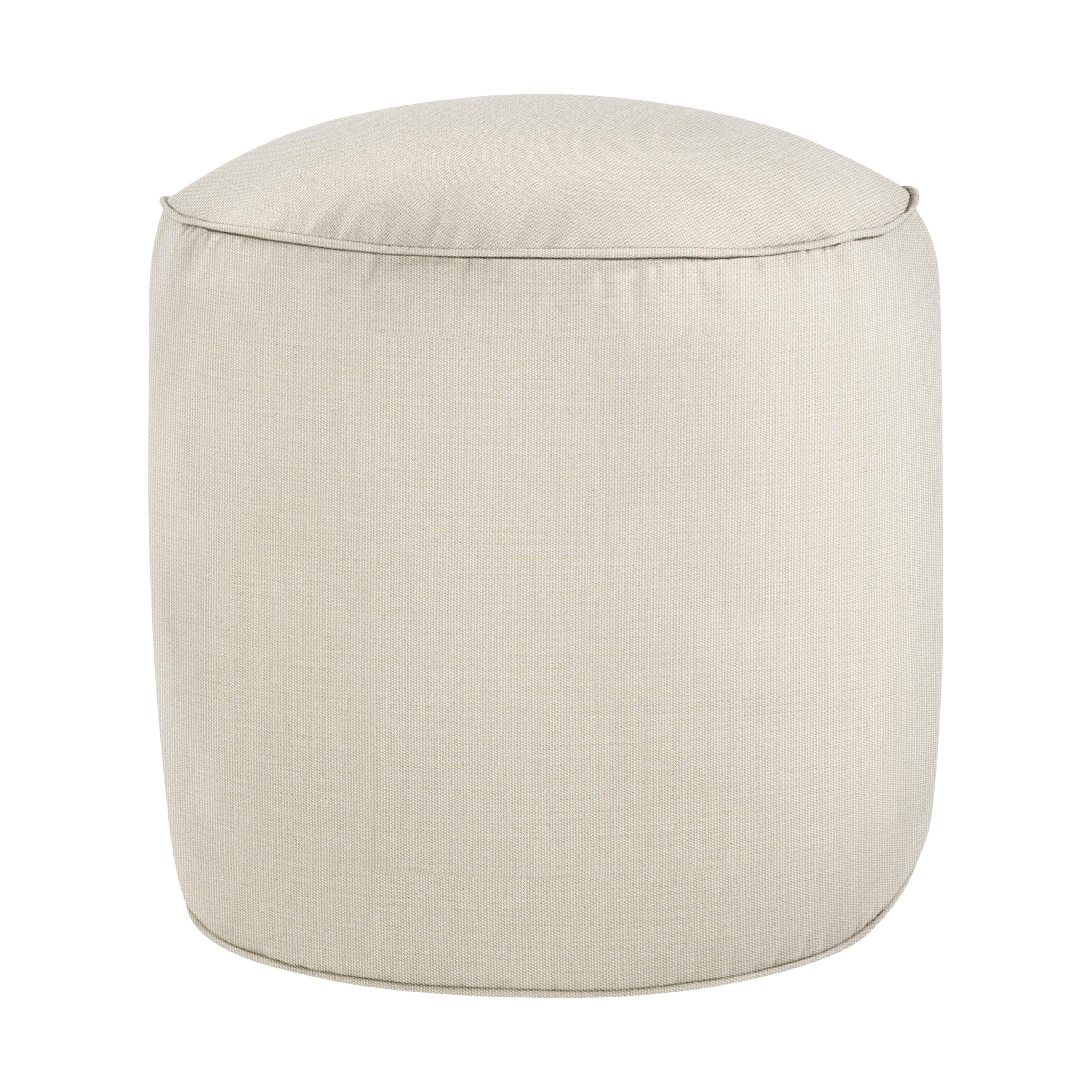 Sunbrella Canvas Round Indoor/Outdoor Bean Pouf - Sorra Home
