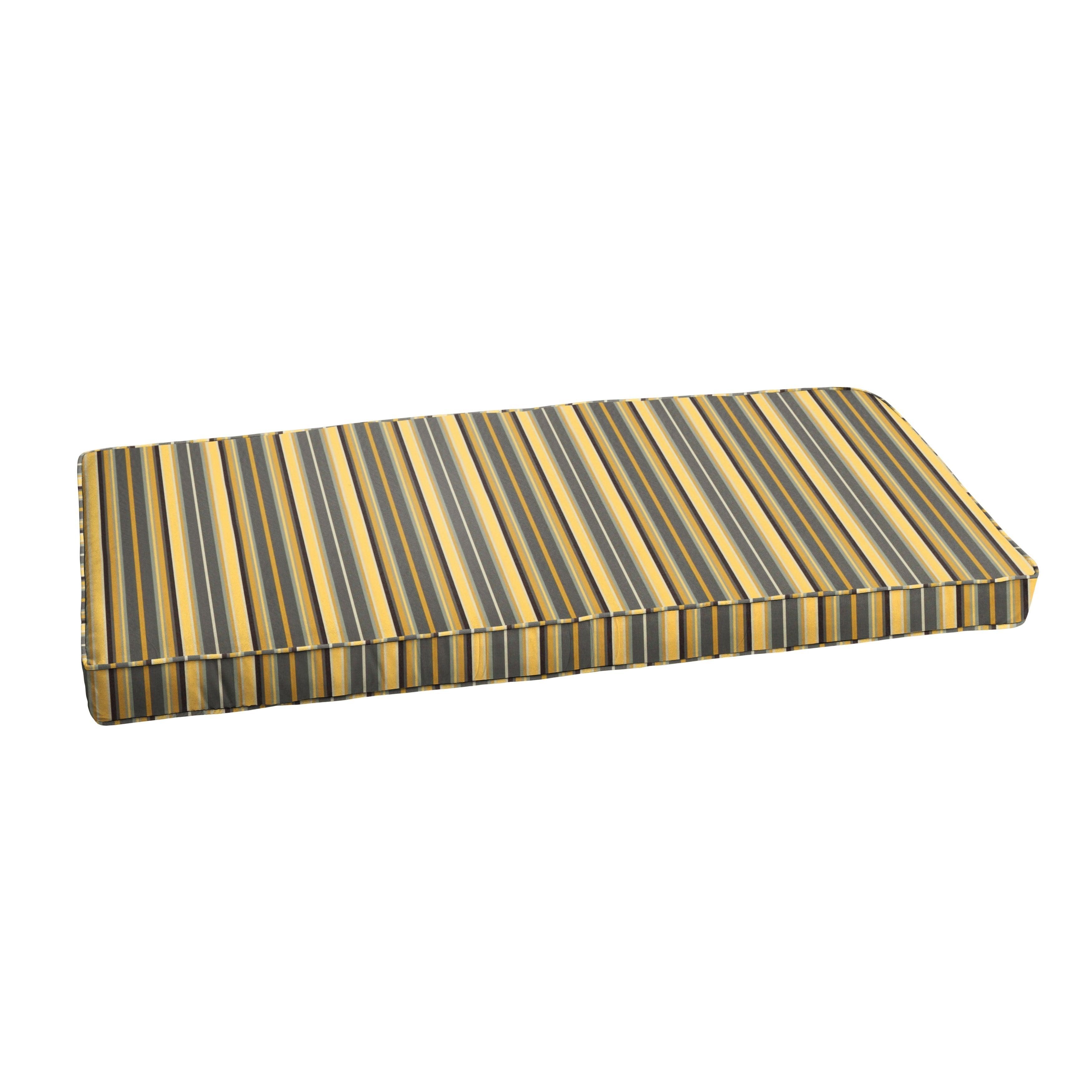 Sunbrella Foster Metallic Indoor/Outdoor Bench Cushion - Sorra Home