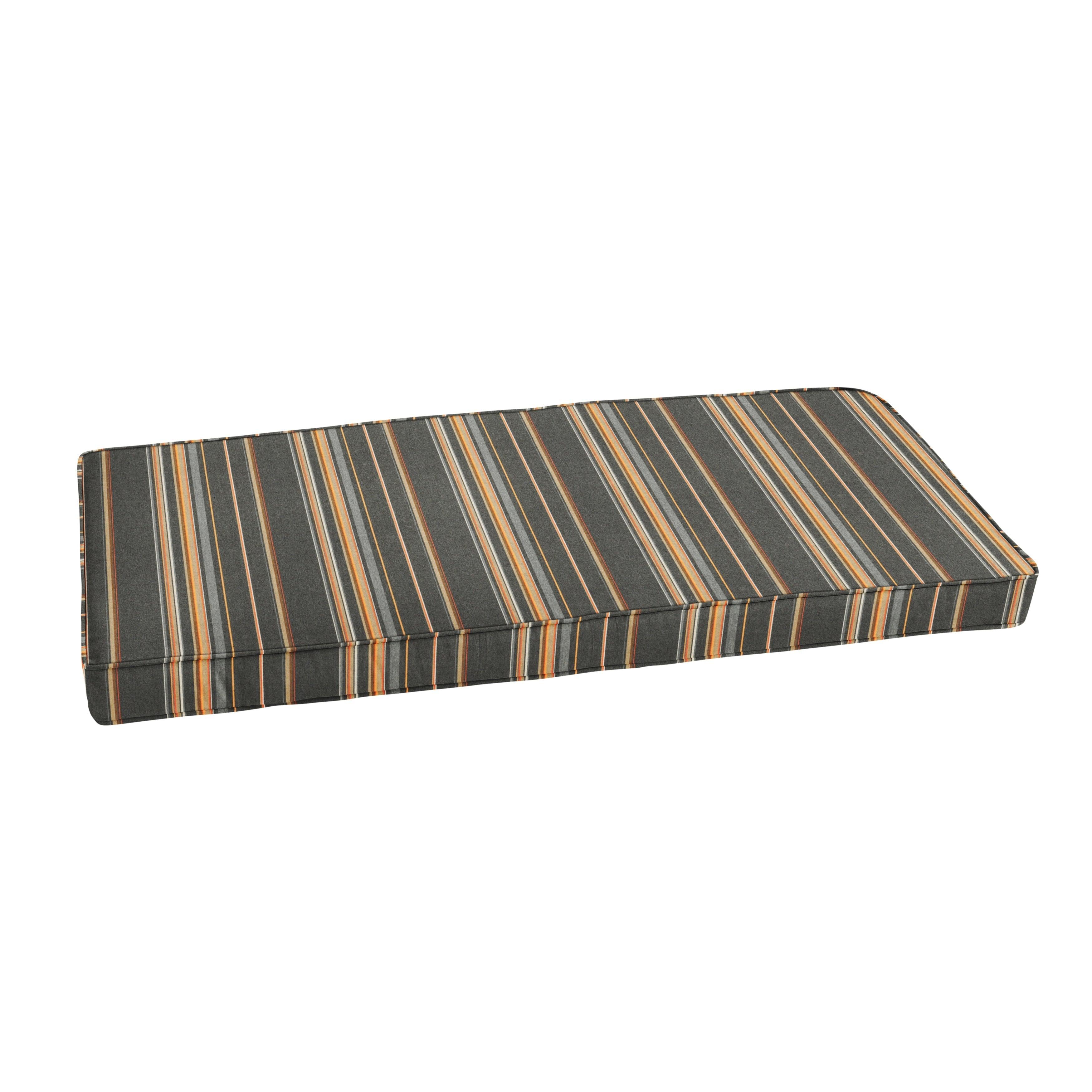 Sunbrella Stanton Greystone Indoor/Outdoor Bench Cushion - Sorra Home