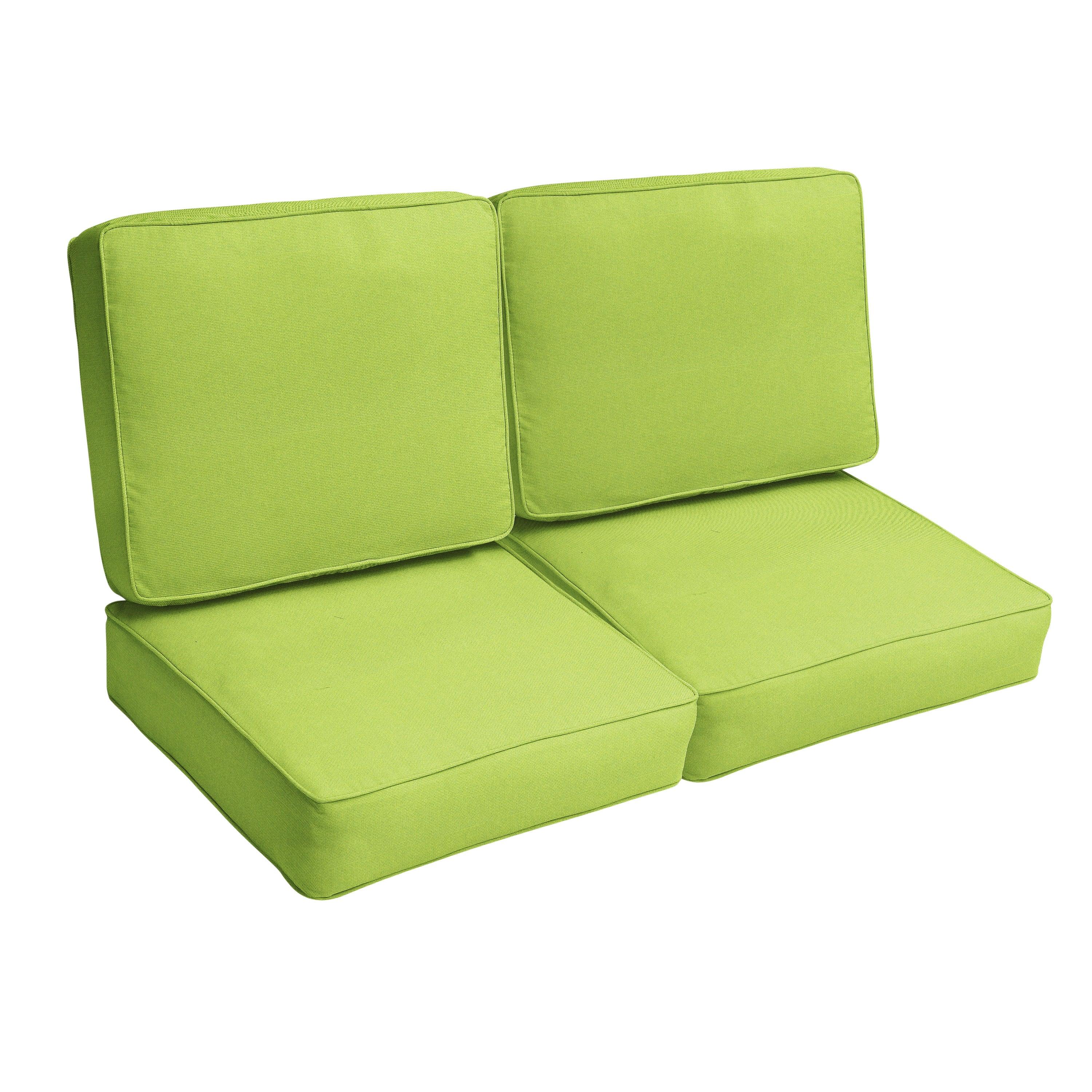 Sunbrella Canvas Deep Seating Loveseat Cushion Set - Sorra Home