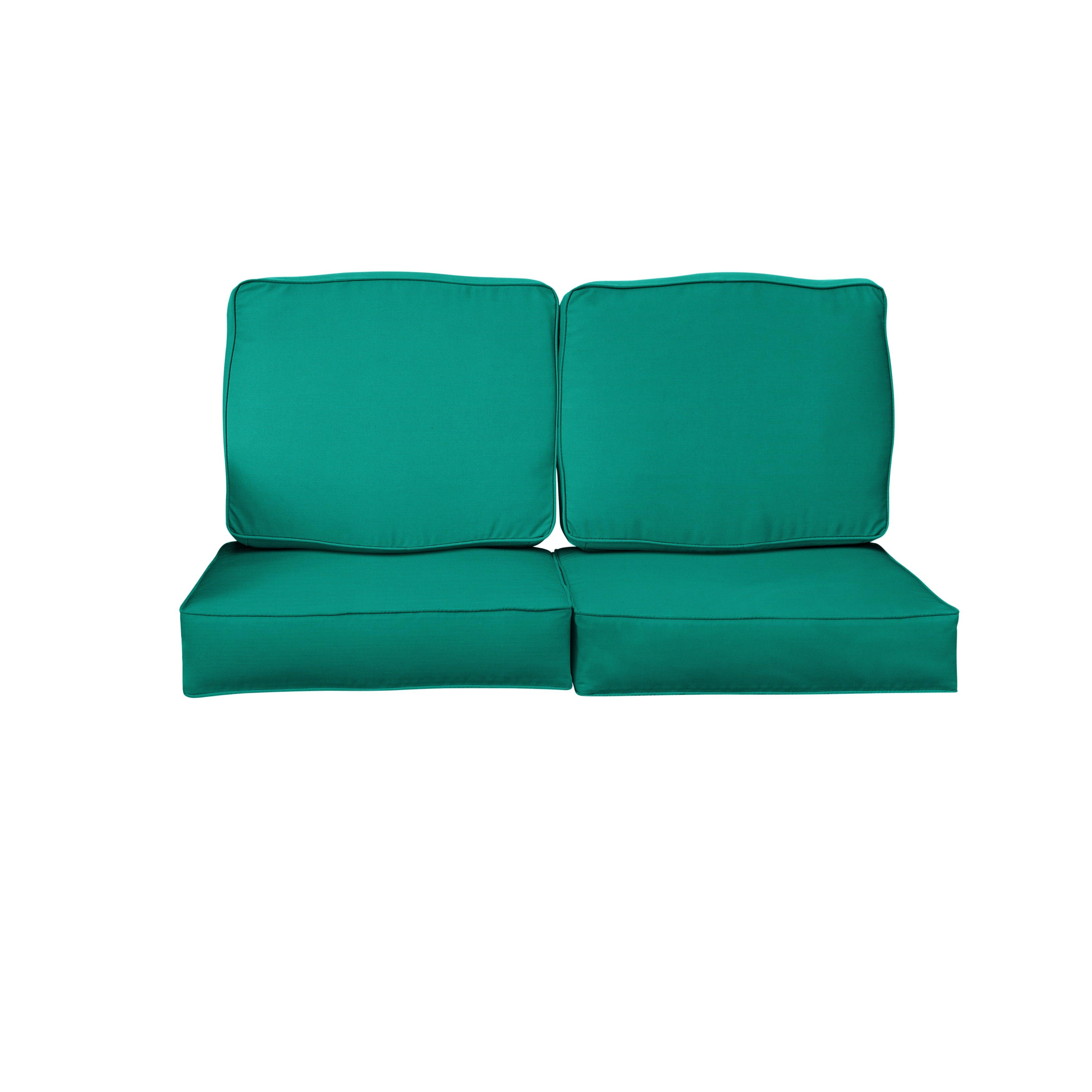 Sunbrella Canvas Deep Seating Loveseat Cushion Set - Sorra Home