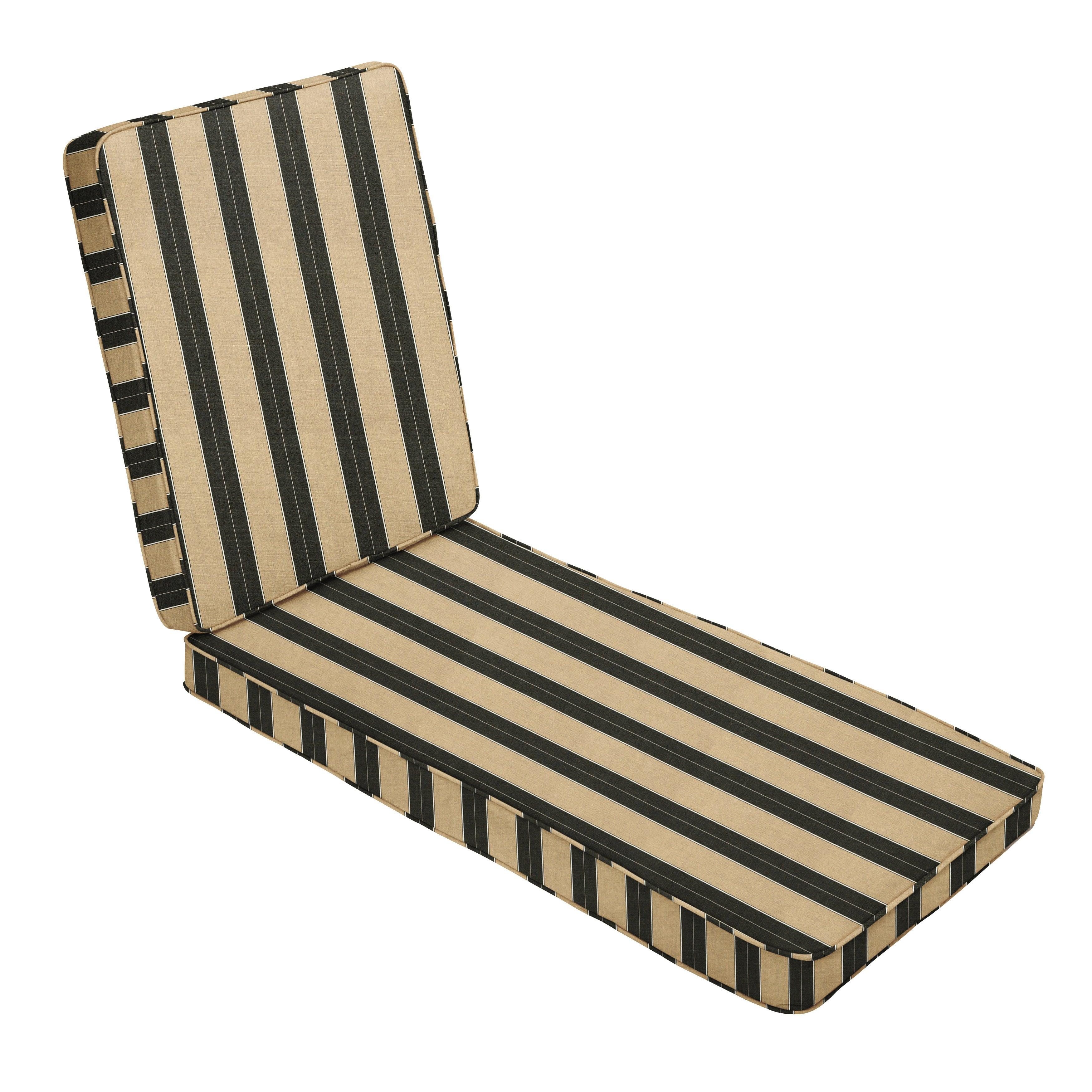 Sunbrella Stripe Chaise Lounge Cushion - Sorra Home