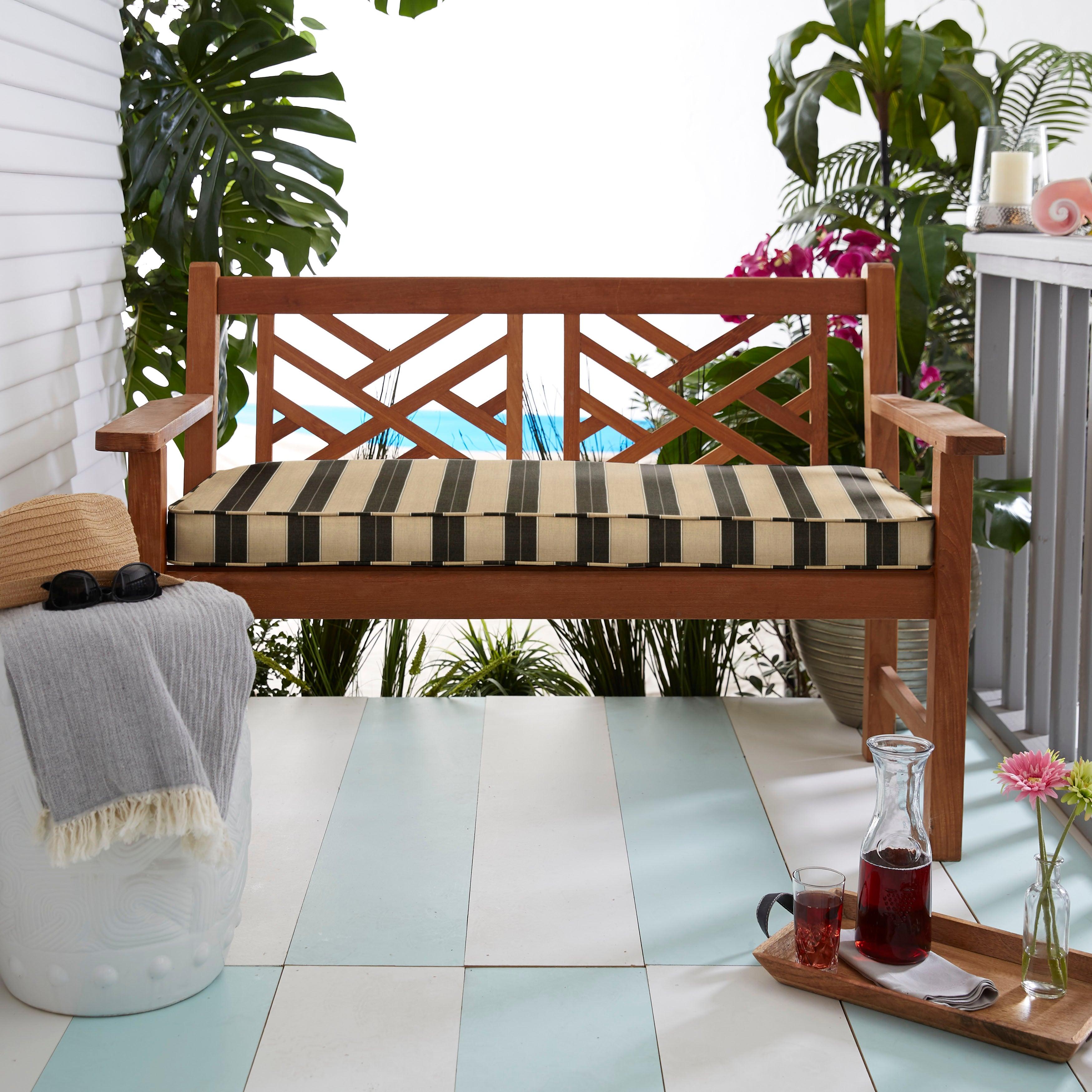 Sunbrella Berenson Indoor/Outdoor Bench Cushion - Sorra Home