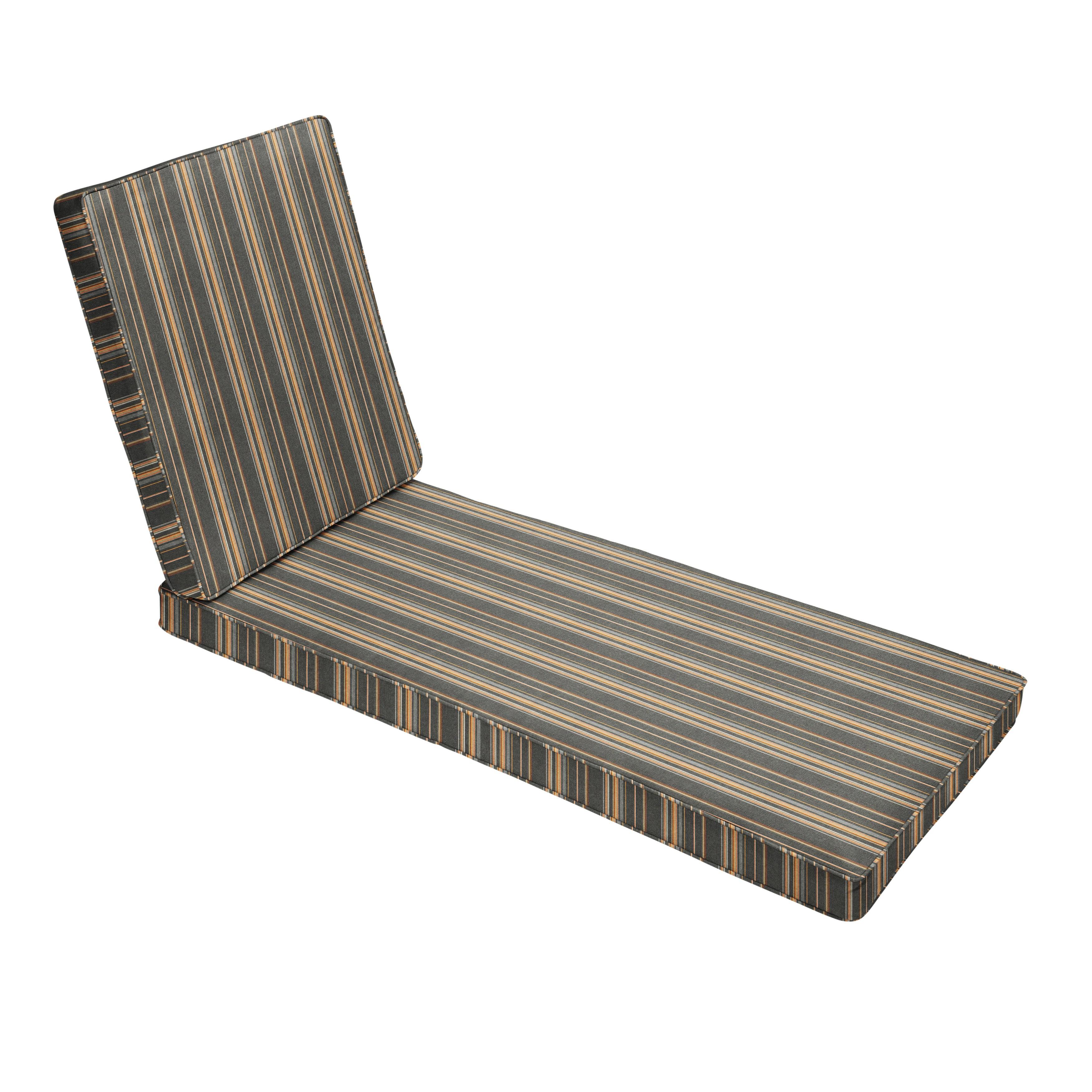 Sunbrella Stripe Chaise Lounge Cushion - Sorra Home