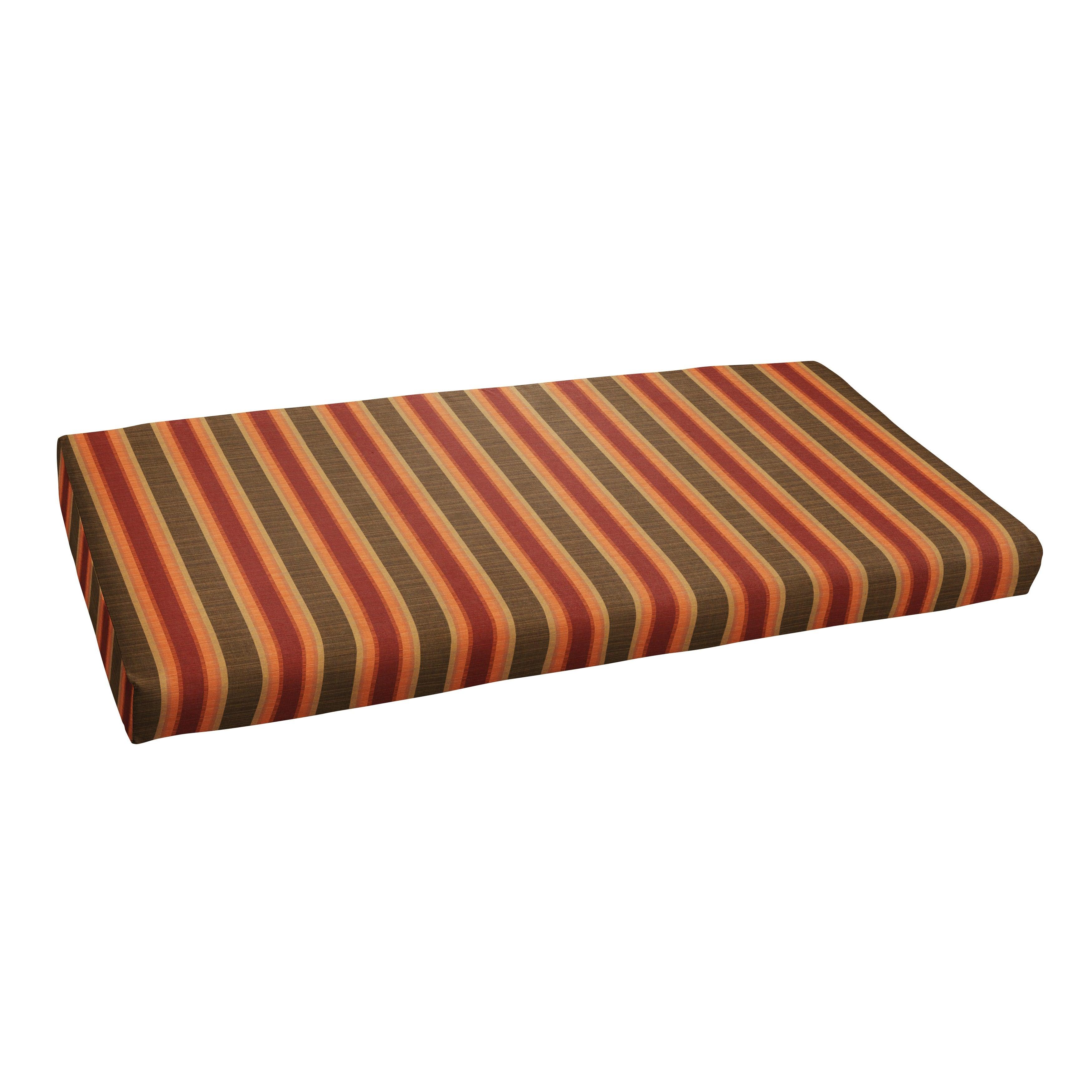 Sunbrella Dimone Sequoia Round Front Bench Cushion - Sorra Home