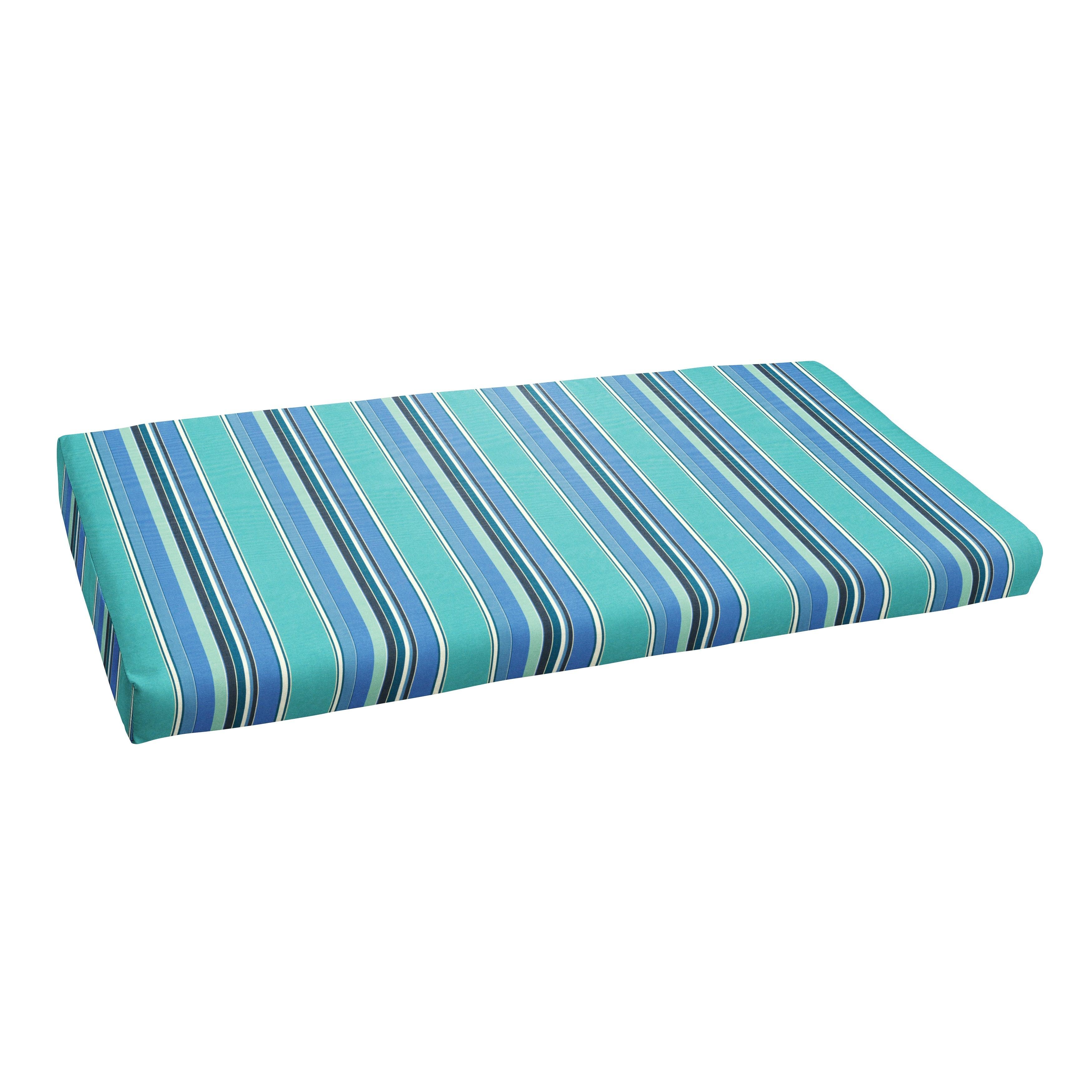 Sunbrella Oasis Round Front Bench Cushion - Sorra Home