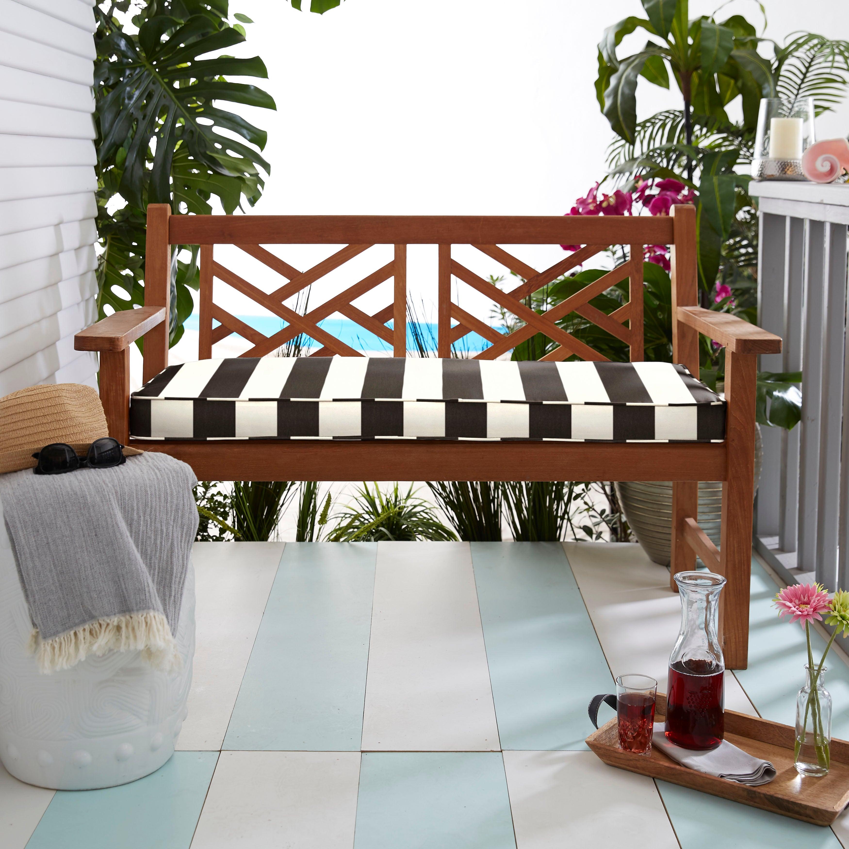Sunbrella Cabana Indoor/Outdoor Bench Cushion - Sorra Home