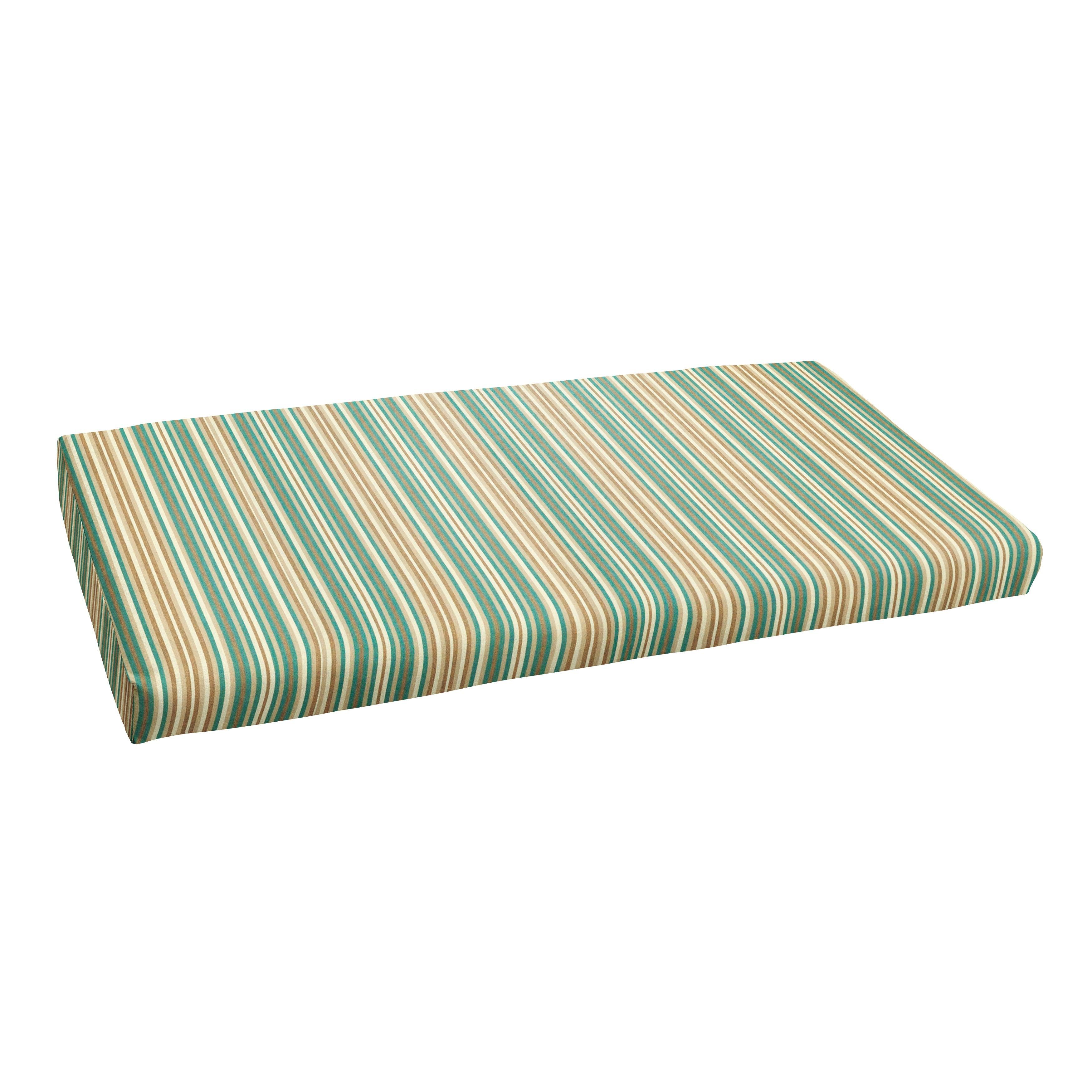 Sunbrella Mist Round Front Bench Cushion - Sorra Home
