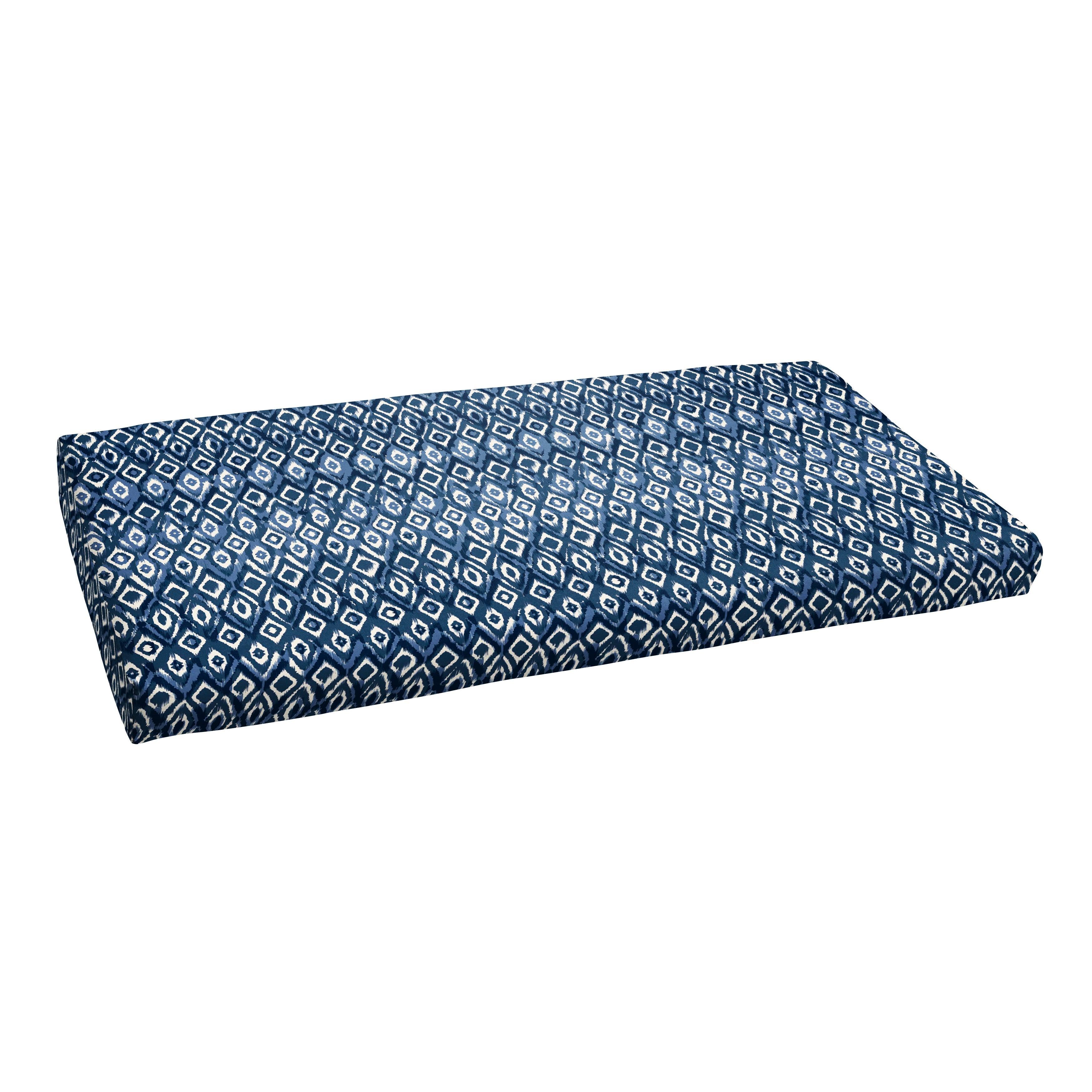 Sakari Ink Indoor/Outdoor Round Front Bench Cushion - Sorra Home
