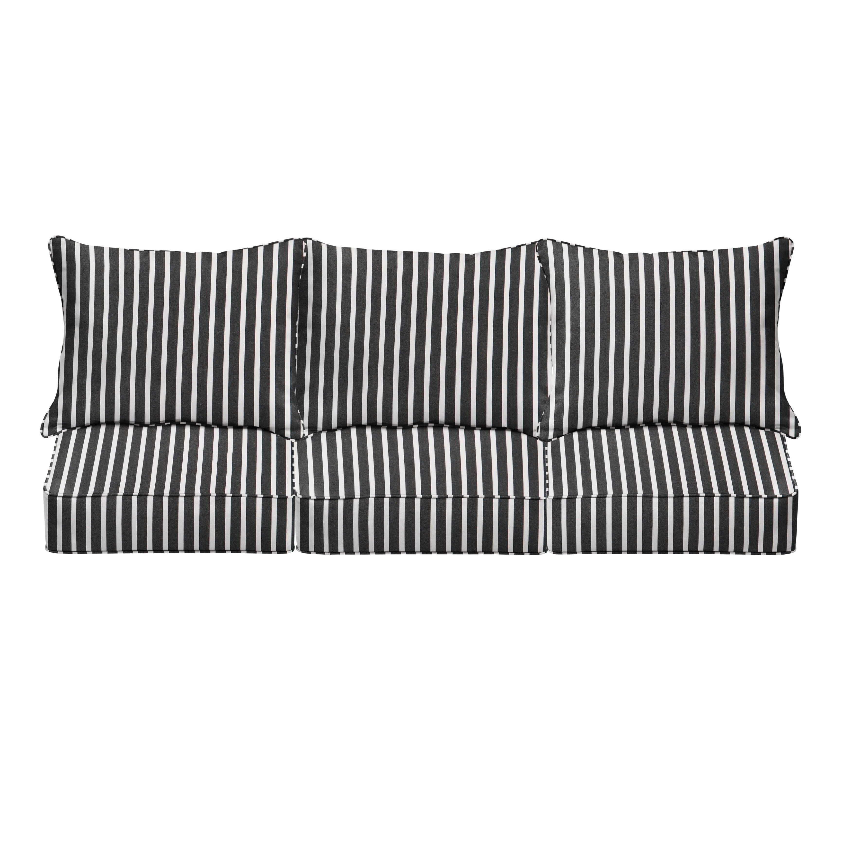 Sunbrella Shore Deep Seating Sofa Pillow & Cushion Set - Sorra Home