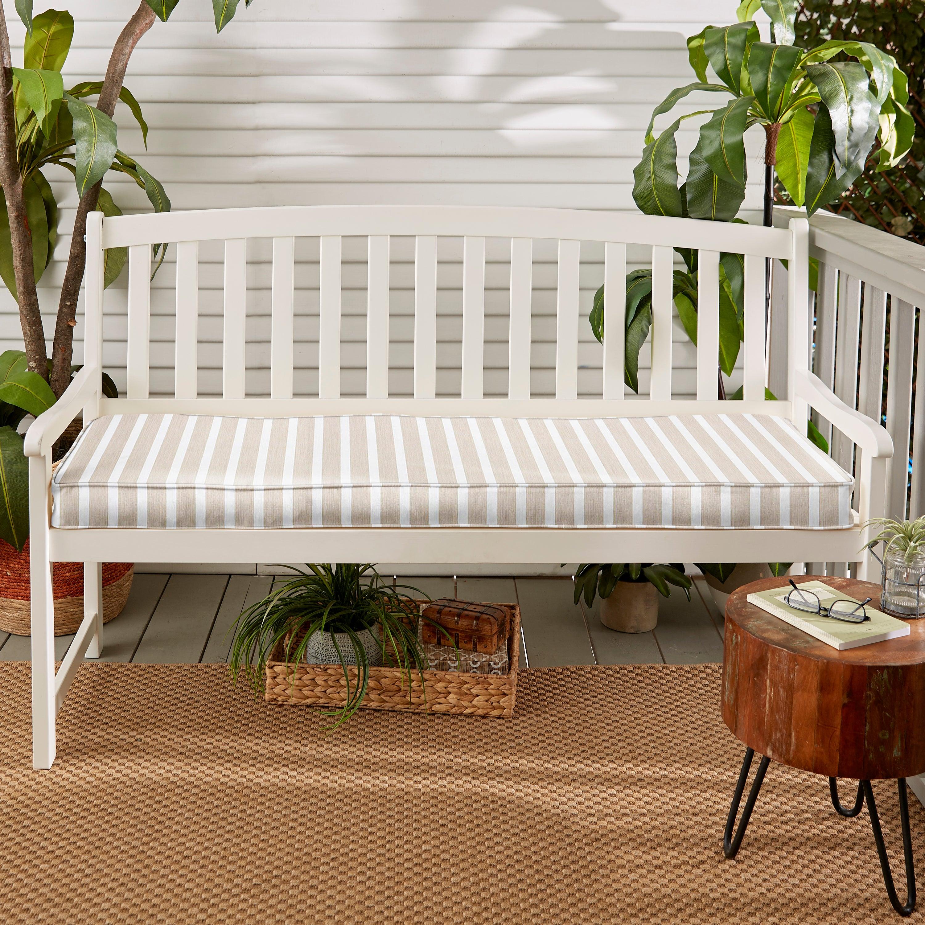 Sunbrella Shore Indoor/Outdoor Bench Cushion - Sorra Home