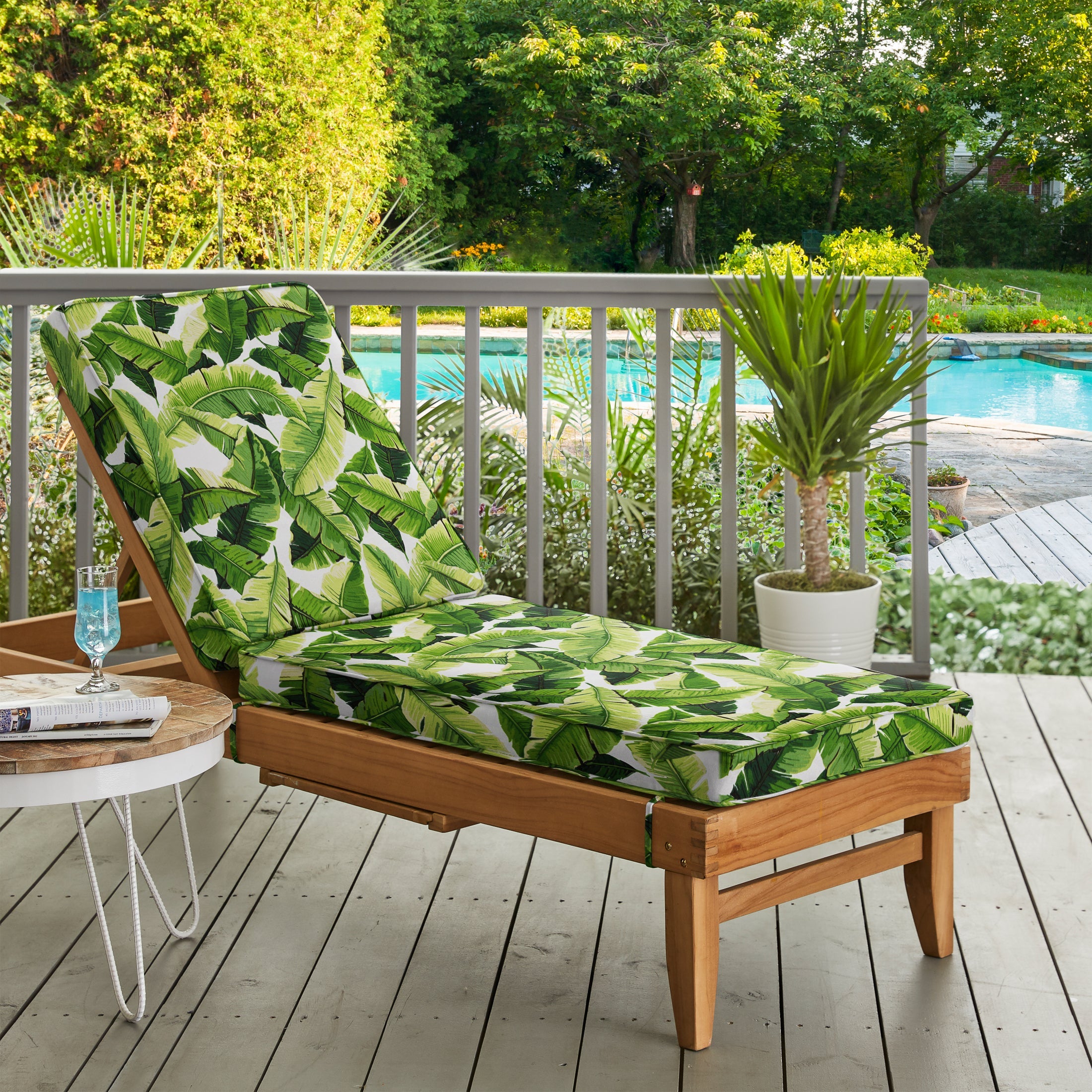 Balmoral Palm Chaise Lounge Cushion