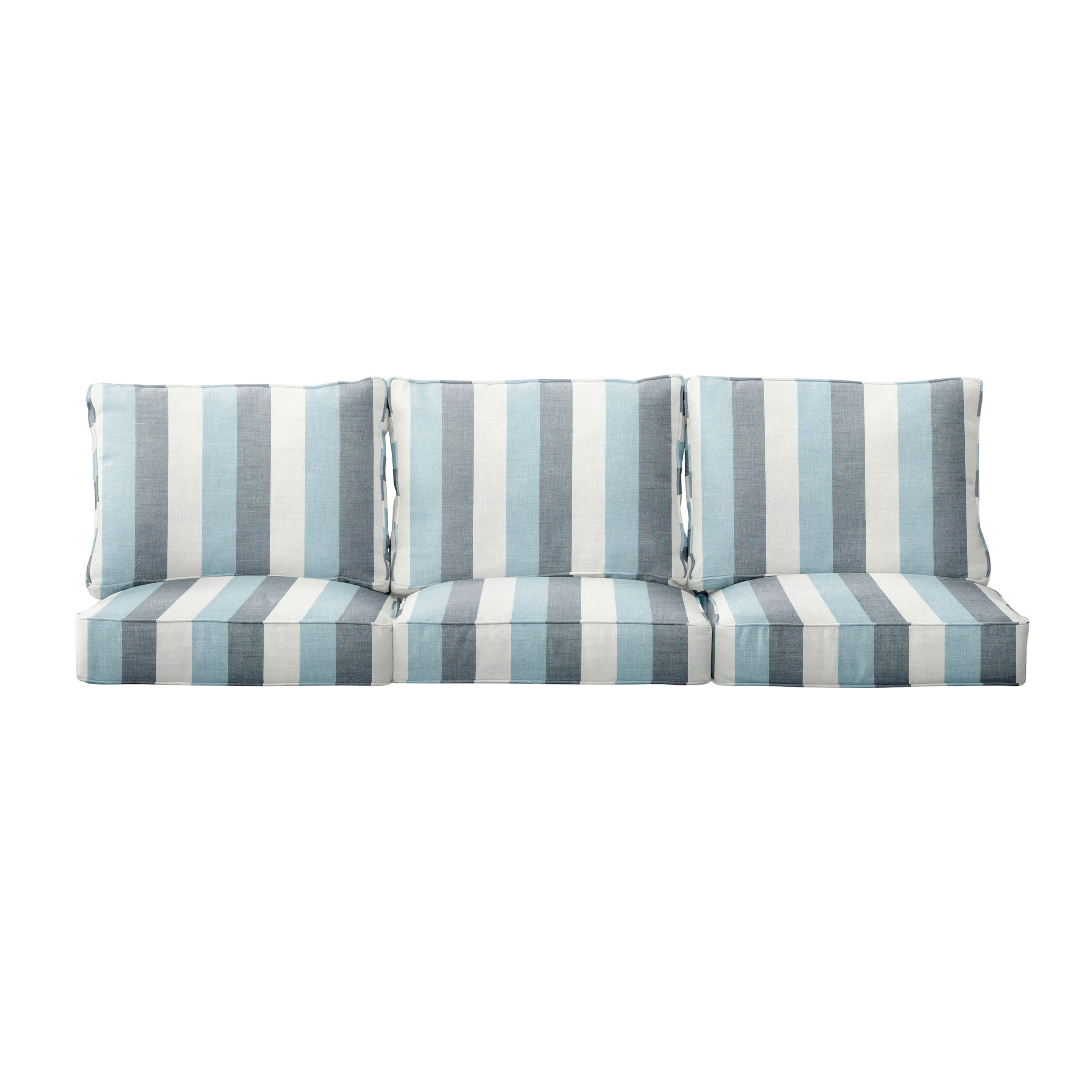Sunbrella Square Outdoor Deep Seating Sofa Cushion Set