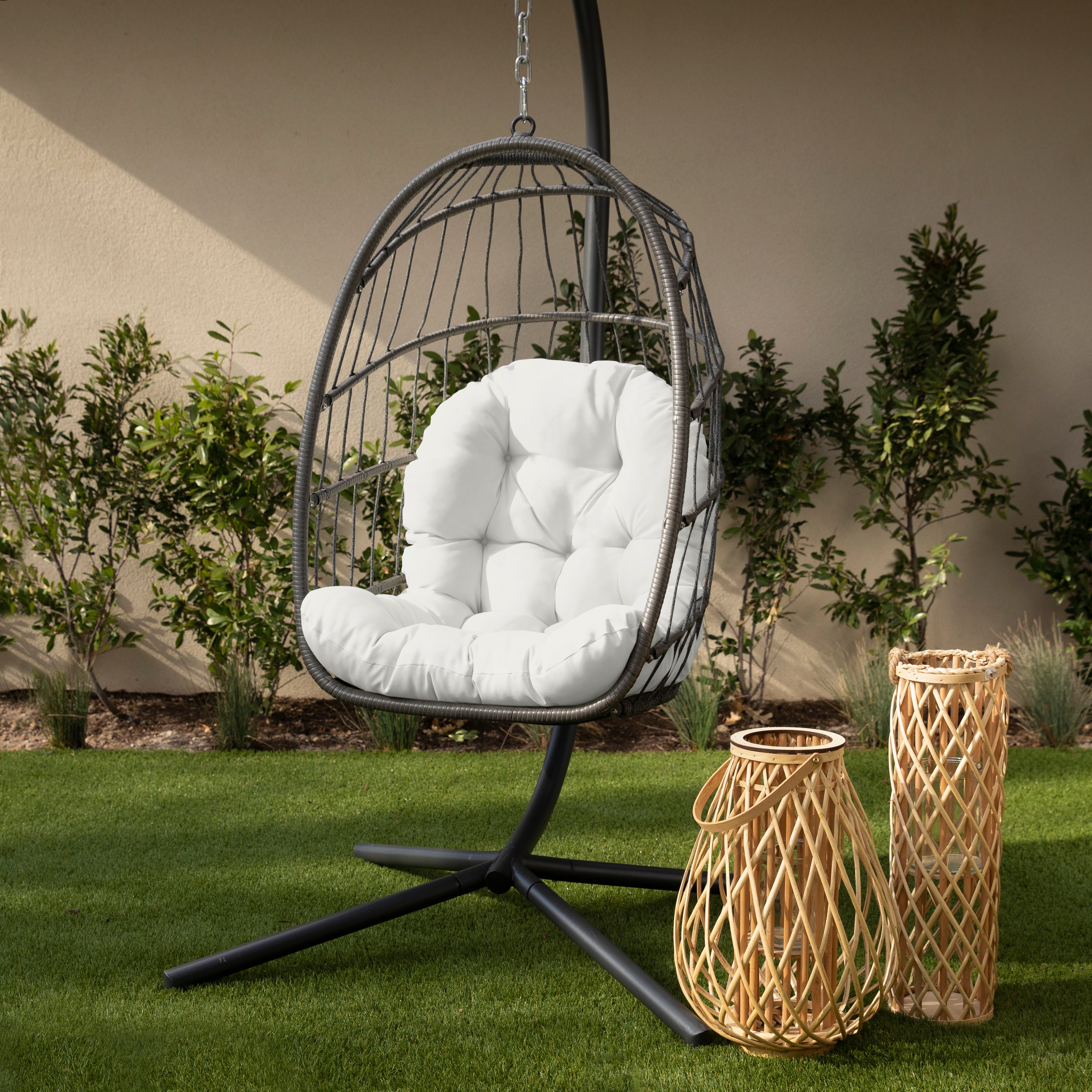 Sunbrella Canvas Indoor/Outdoor Egg Chair Cushion