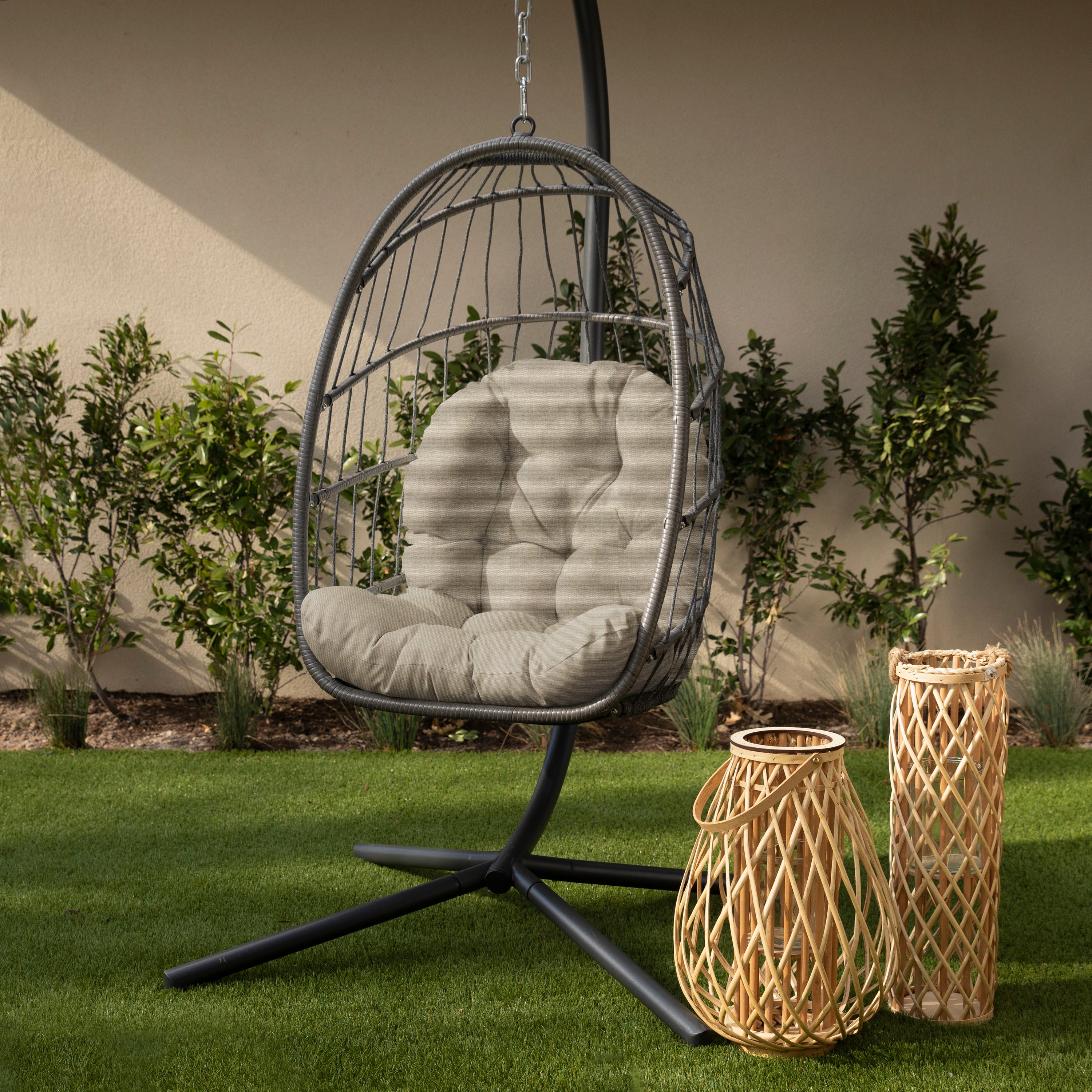 Sunbrella Canvas Indoor/Outdoor Egg Chair Cushion