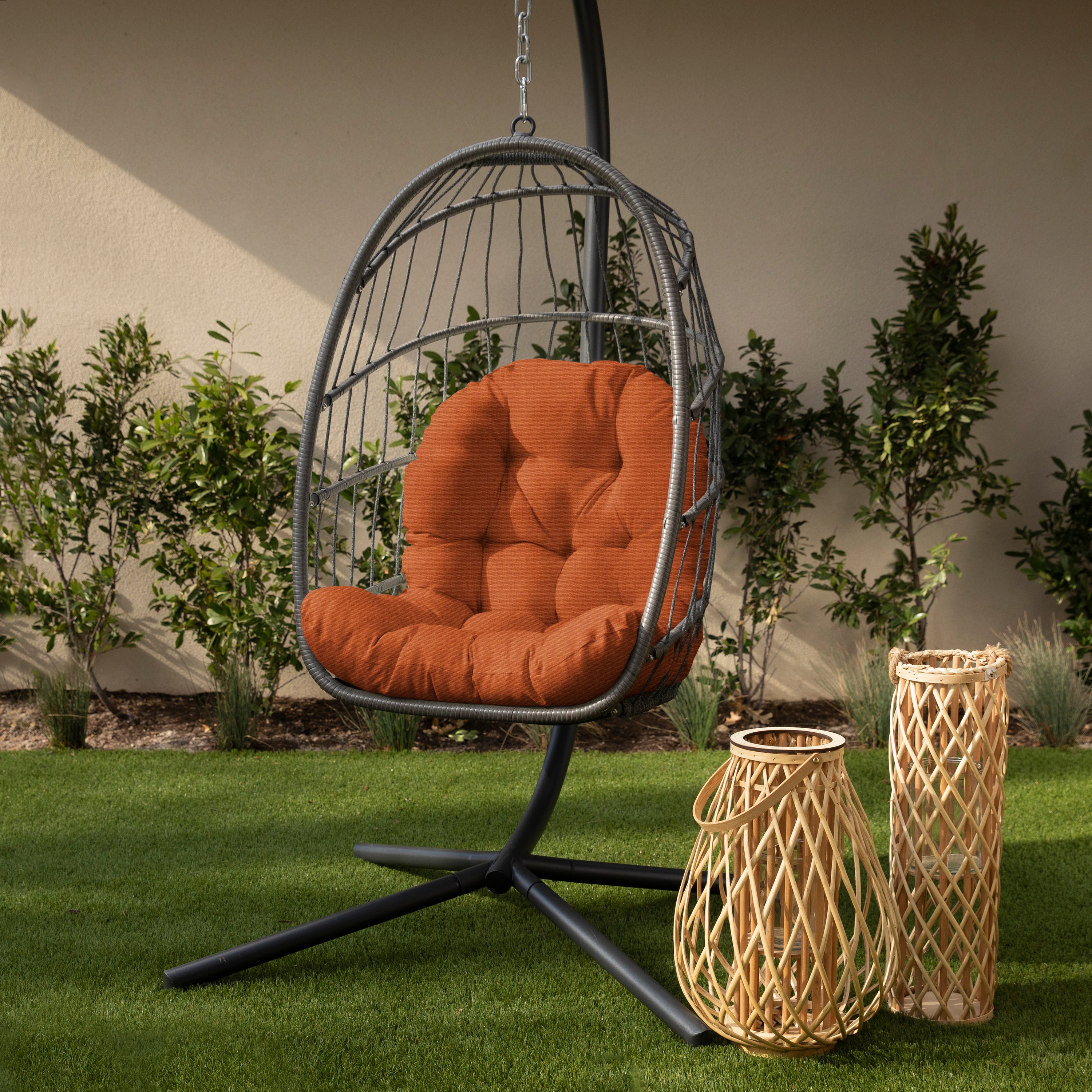 Sunbrella Canvas Indoor/Outdoor Egg Chair Cushion
